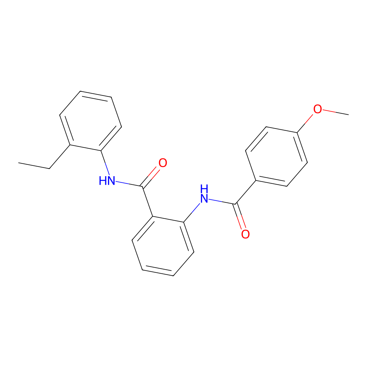 N-(2-ethylphenyl)-2-[(4-methoxybenzoyl)amino]benzamide molecular structure, CAS 693240-19-6