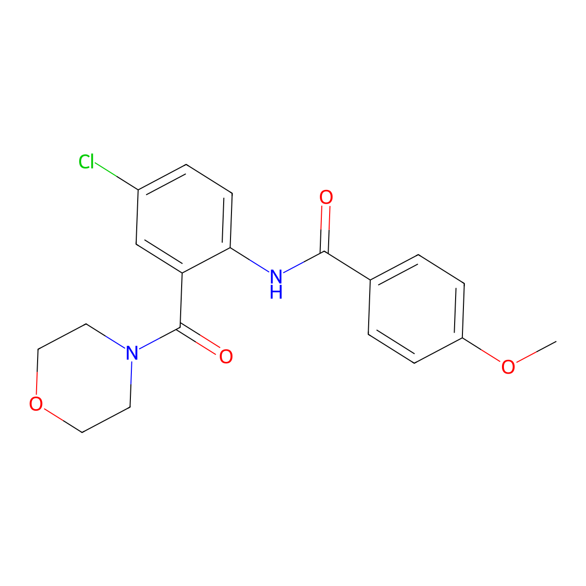 N-[4-chloro-2-(morpholine-4-carbonyl)phenyl]-4-methoxybenzamide molecular structure, CAS 693240-70-9