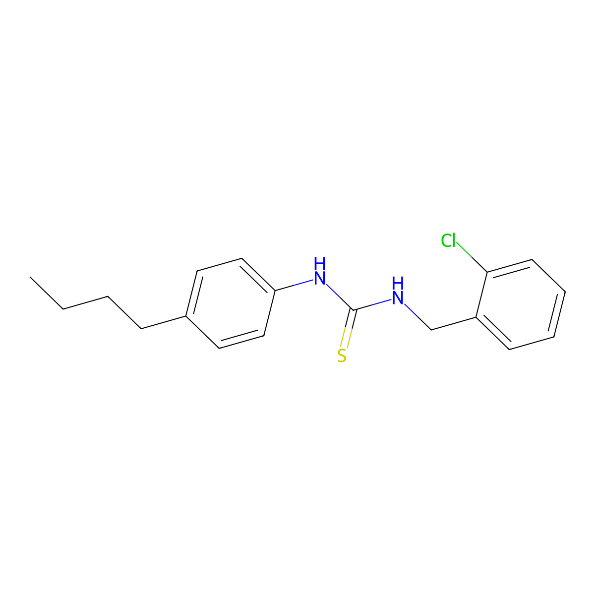 1-(4-Butylphenyl)-3-(2-chlorobenzyl)thiourea molecular structure, CAS 693240-97-0