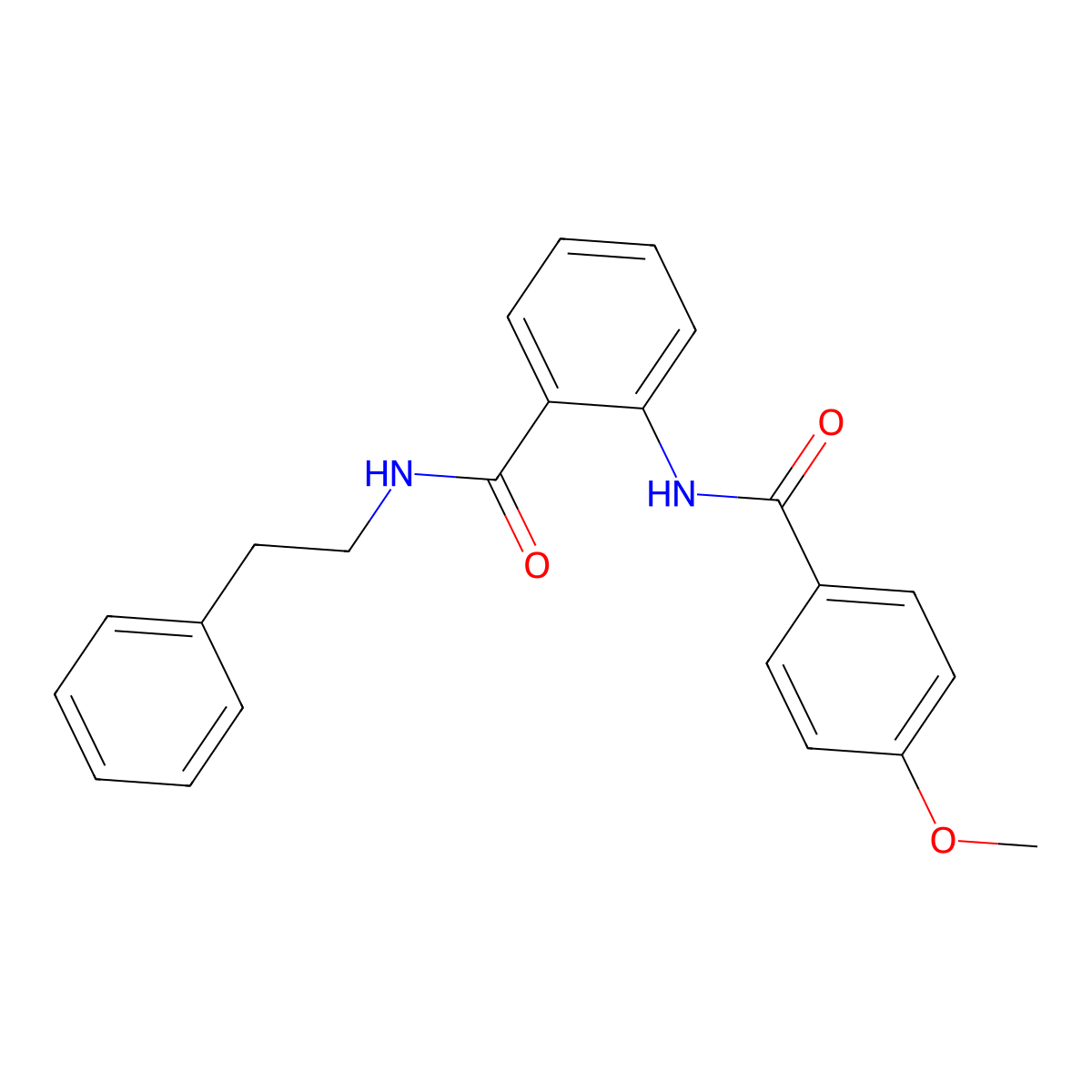 2-[(4-methoxybenzoyl)amino]-N-(2-phenylethyl)benzamide molecular structure, CAS 693241-43-9