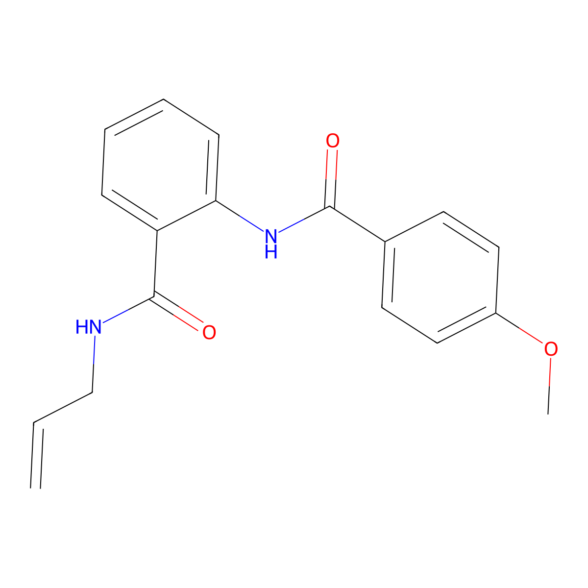 2-[(4-methoxybenzoyl)amino]-N-prop-2-enylbenzamide molecular structure, CAS 693241-48-4