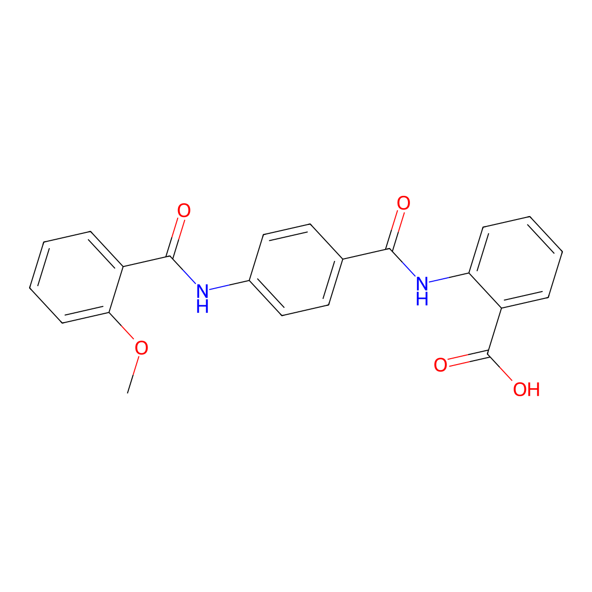 2-[[4-[(2-methoxybenzoyl)amino]benzoyl]amino]benzoic Acid molecular structure, CAS 693241-54-2