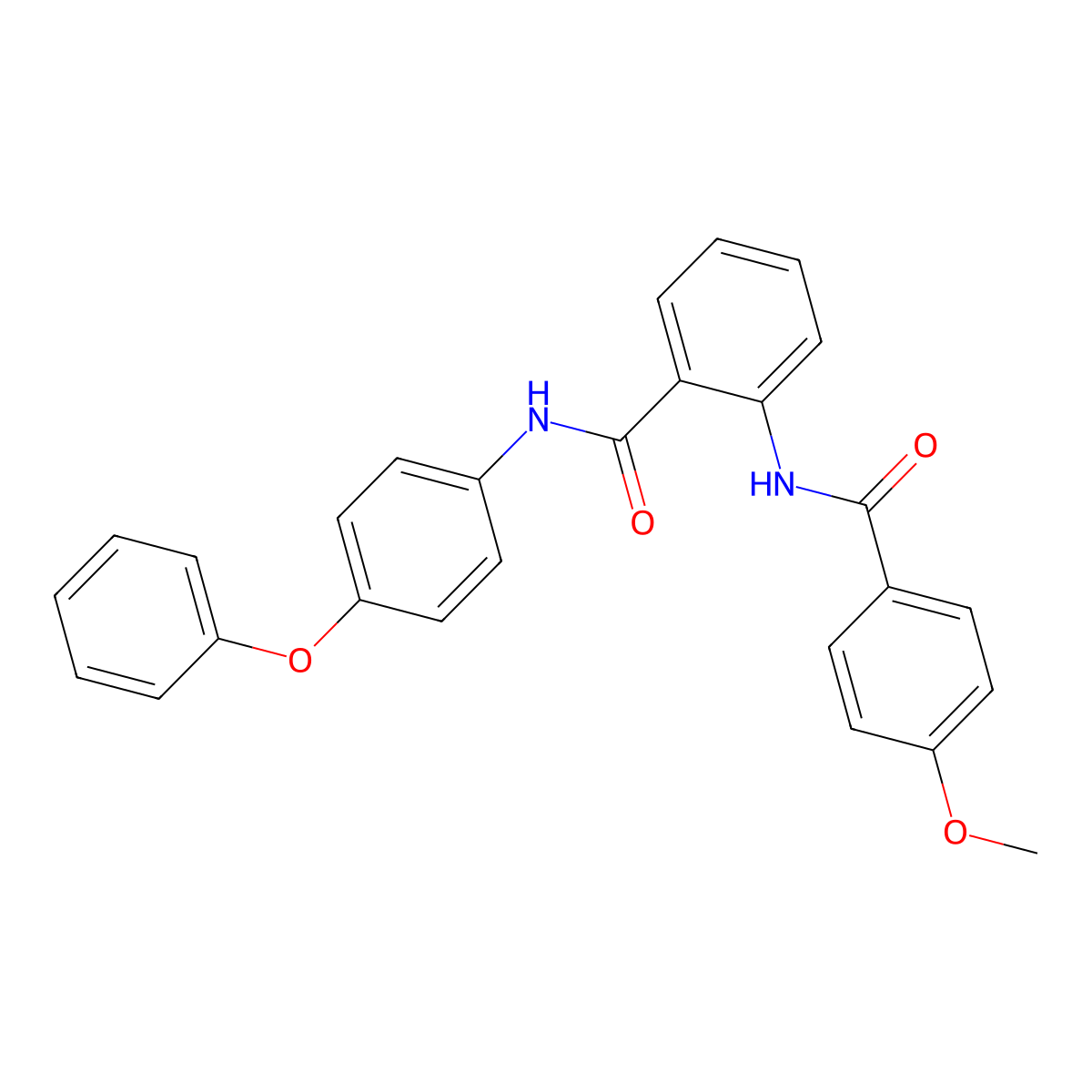 2-[(4-methoxybenzoyl)amino]-N-(4-phenoxyphenyl)benzamide molecular structure, CAS 693241-67-7