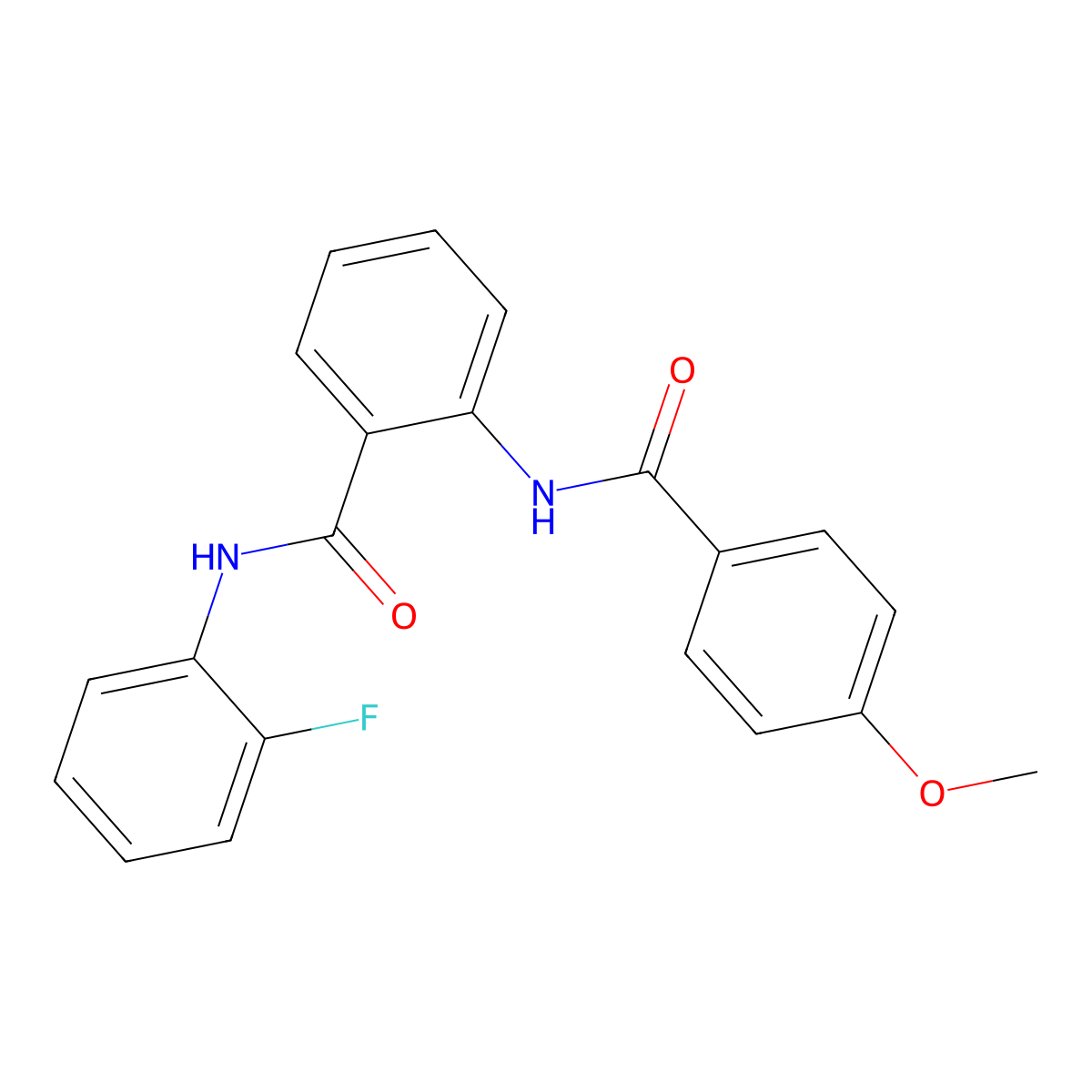 N-(2-fluorophenyl)-2-[(4-methoxybenzoyl)amino]benzamide molecular structure, CAS 693241-96-2