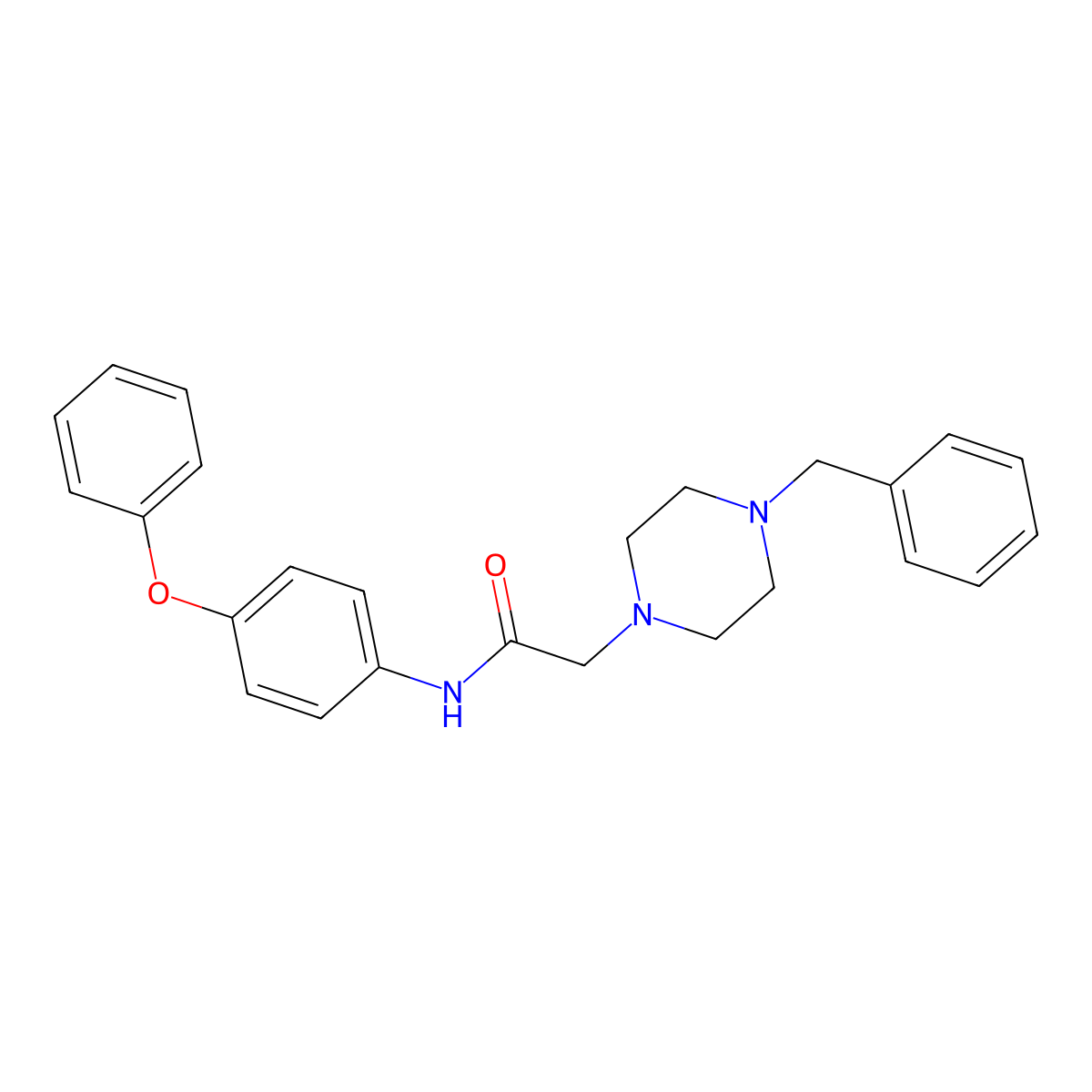 2-(4-benzylpiperazin-1-yl)-N-(4-phenoxyphenyl)acetamide molecular structure, CAS 693241-99-5
