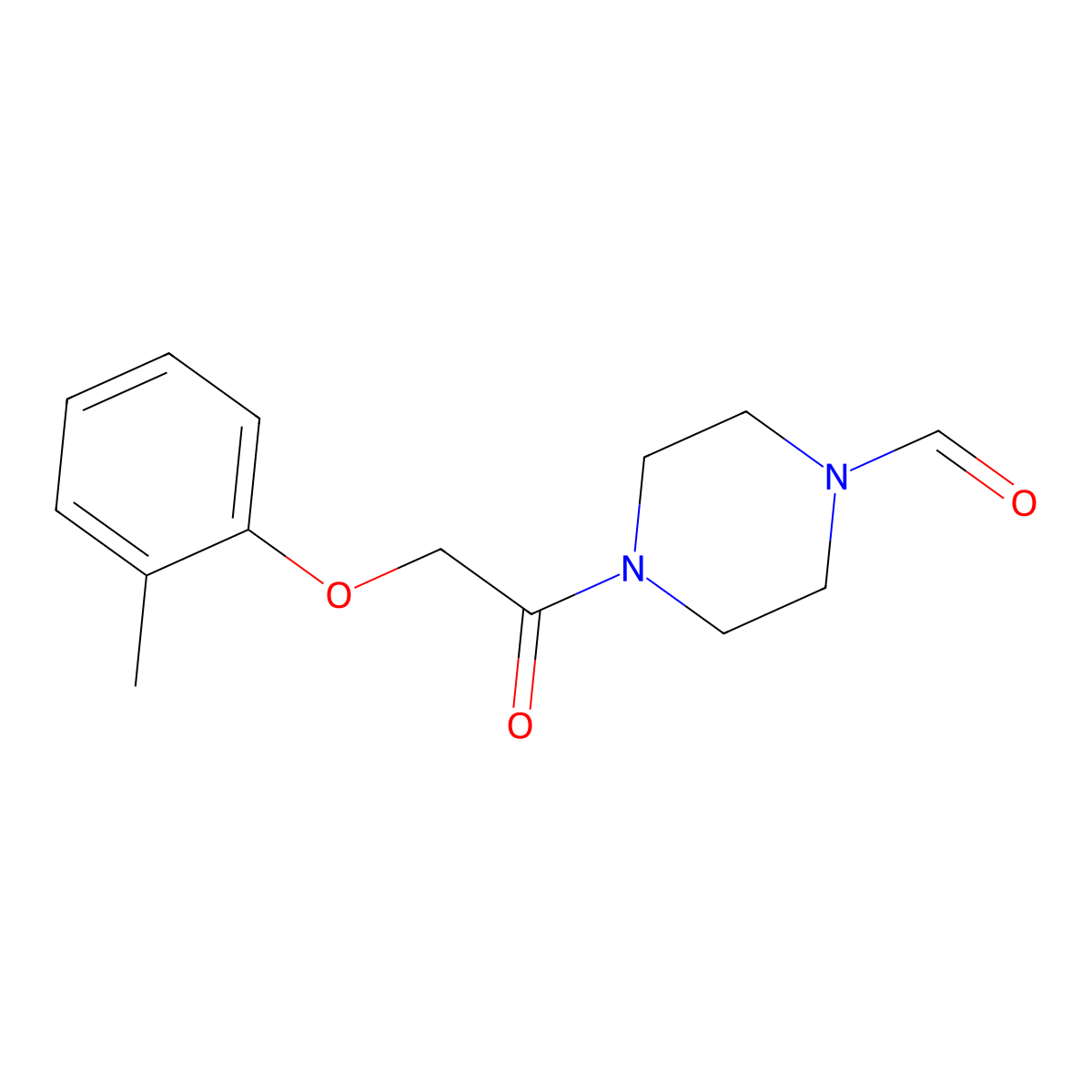 4-[(2-Methylphenoxy)acetyl]piperazine-1-carbaldehyde molecular structure, CAS 693242-05-6
