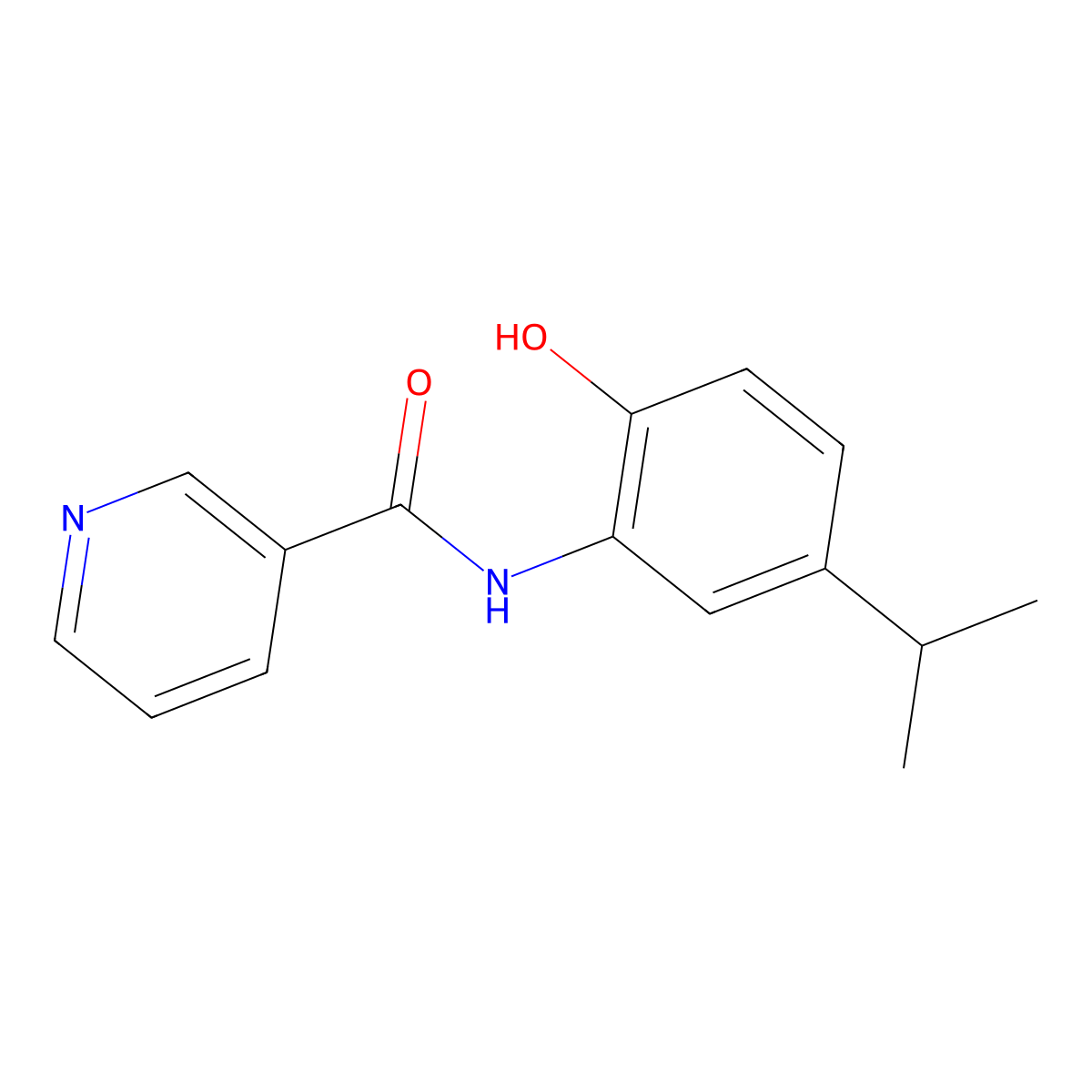 N-(2-hydroxy-5-isopropylphenyl)nicotinamide molecular structure, CAS 693242-18-1