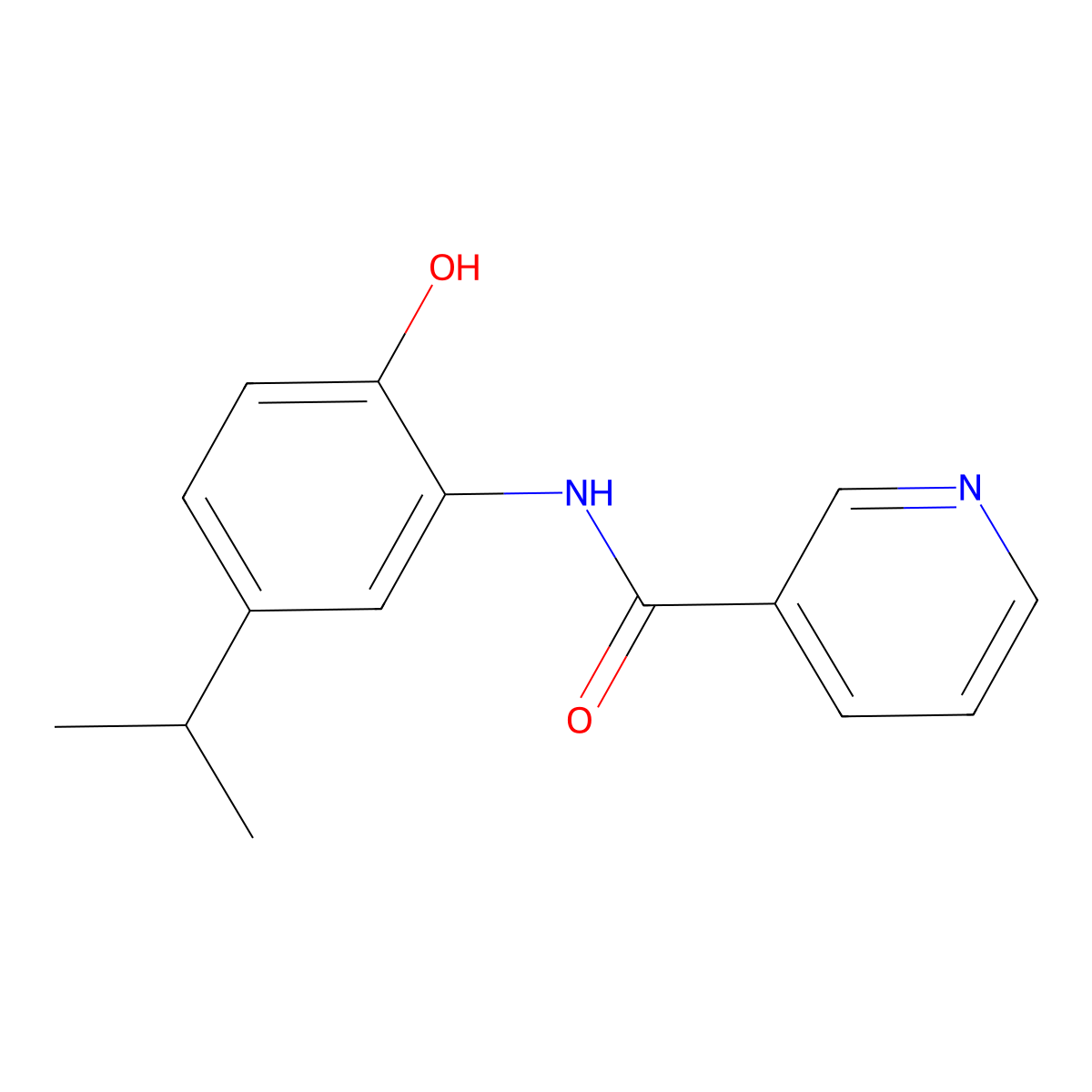 N-(2-hydroxy-5-isopropylphenyl)nicotinamide molecular structure, CAS 693242-18-1
