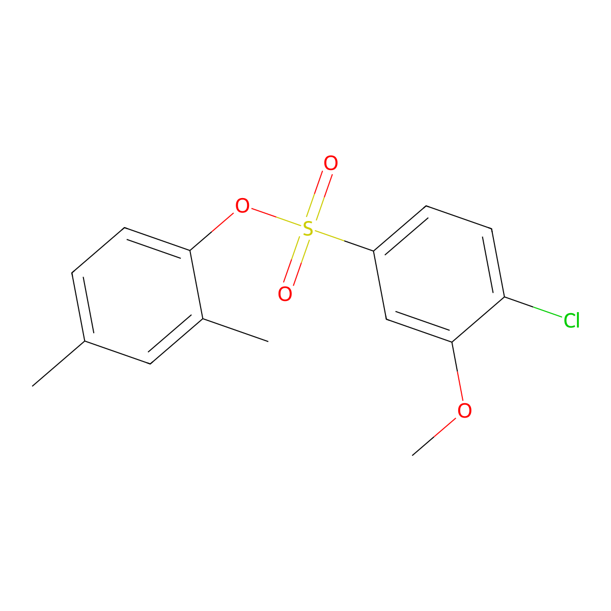 2,4-Dimethylphenyl 4-chloro-3-methoxybenzenesulfonate molecular structure, CAS 693242-29-4