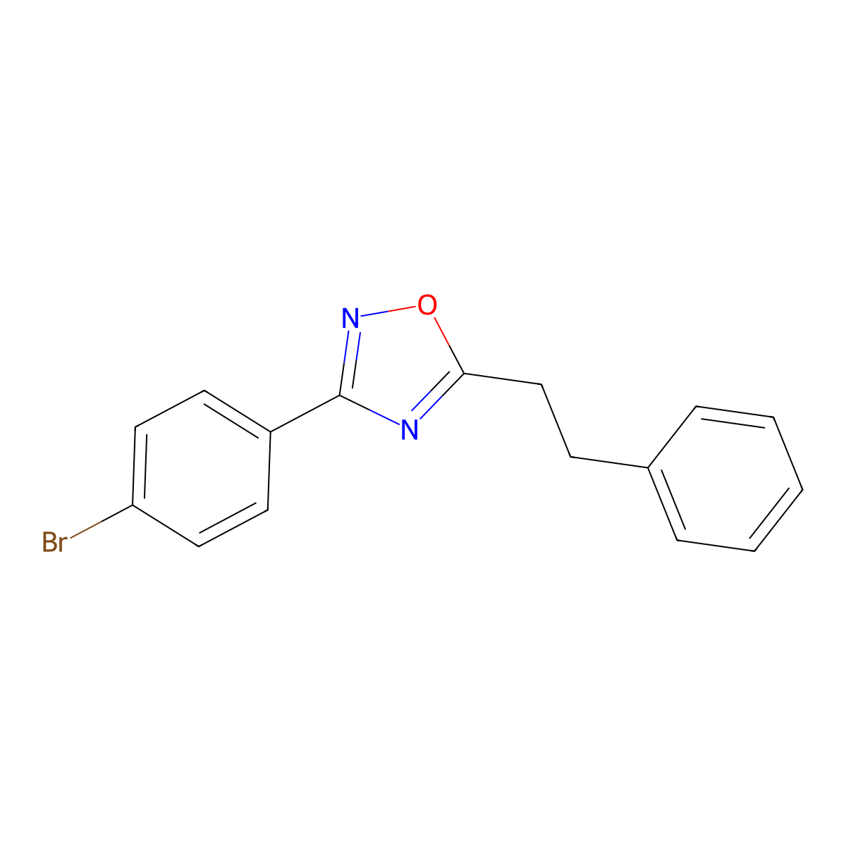 3-(4-Bromophenyl)-5-(2-phenylethyl)-1,2,4-oxadiazole molecular structure, CAS 693242-36-3