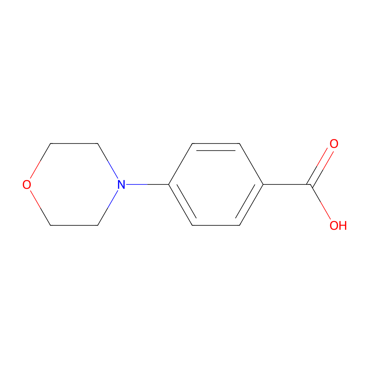 4-(Morpholin-4-yl)benzoic acid molecular structure, CAS 693242-87-4