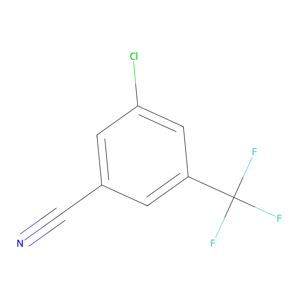 3-Chloro-5-(trifluoromethyl)benzonitrile molecular structure, CAS 693245-52-2