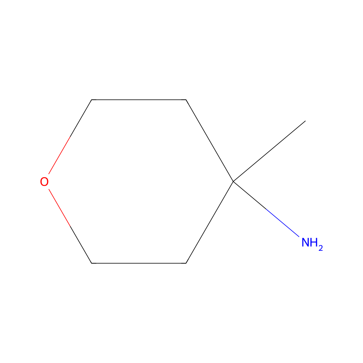 4-Methyloxan-4-amine molecular structure, CAS 693245-65-7