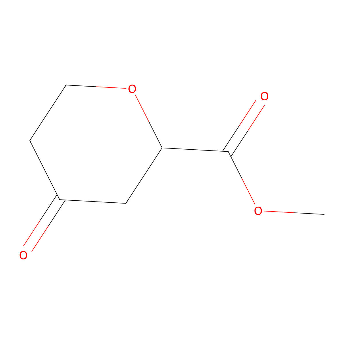 Methyl 4-oxotetrahydro-2H-pyran-2-carboxylate molecular structure, CAS 693245-83-9
