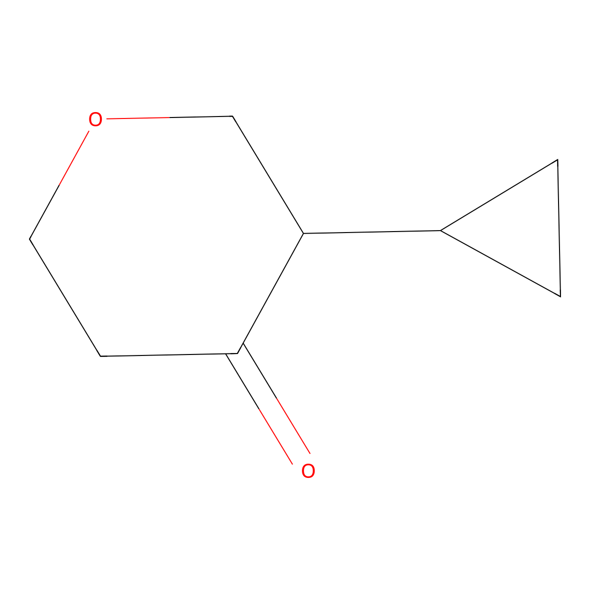 3-cyclopropyltetrahydro-4H-Pyran-4-one molecular structure, CAS 693245-92-0