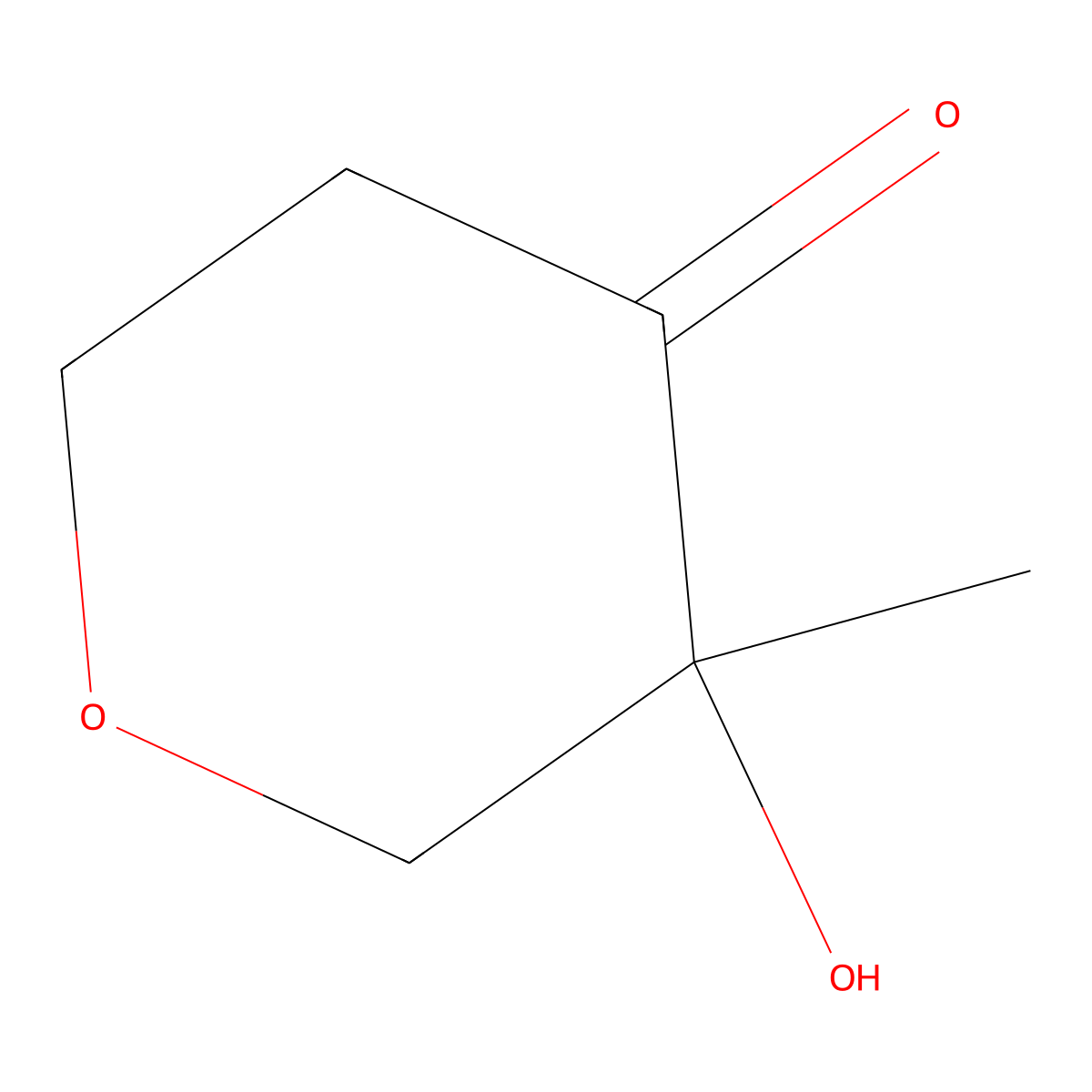 3-Hydroxy-3-methyloxan-4-one molecular structure, CAS 693248-64-5