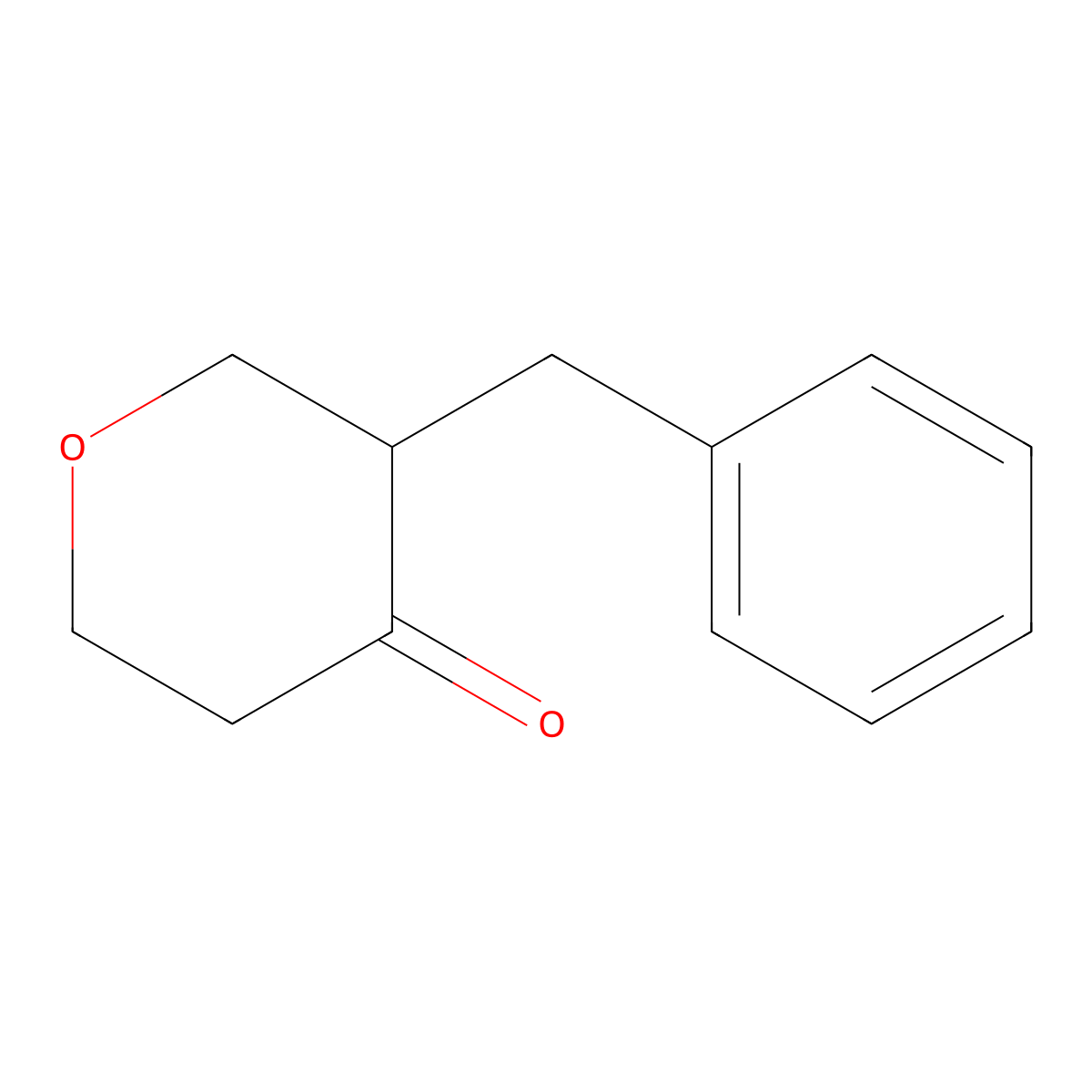 3-Benzyldihydro-2H-pyran-4(3H)-one molecular structure, CAS 693249-64-8