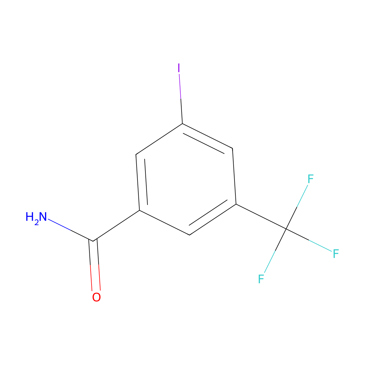3-Iodo-5-(trifluoromethyl)benzamide molecular structure, CAS 693249-83-1