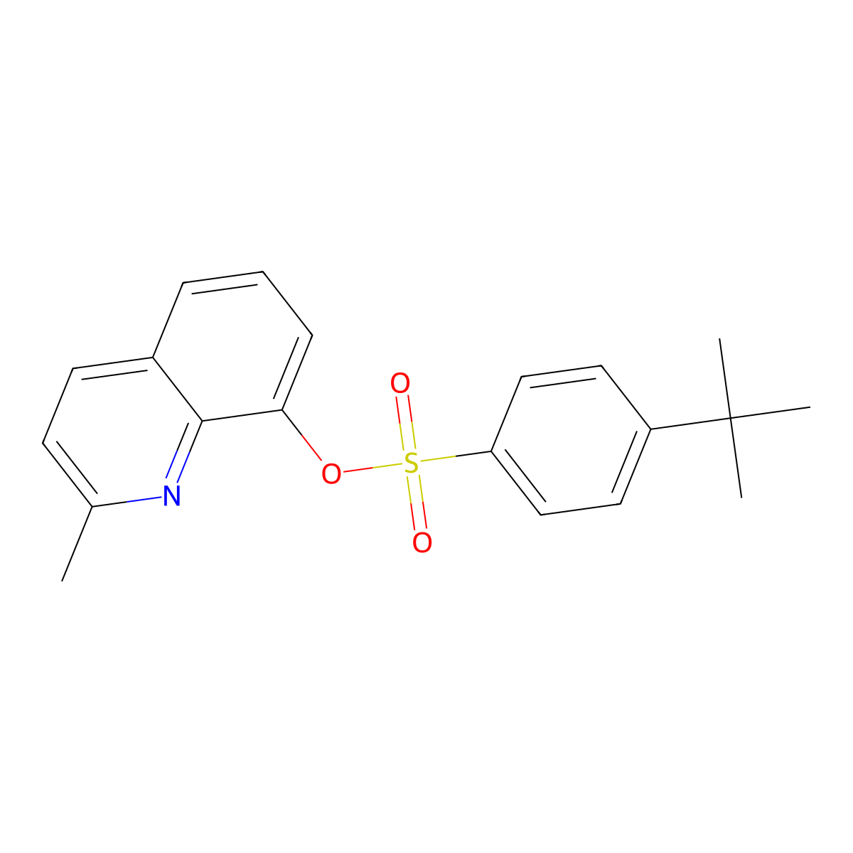 2-Methyl-8-quinolyl 4-(tert-butyl)benzenesulfonate molecular structure, CAS 693253-43-9