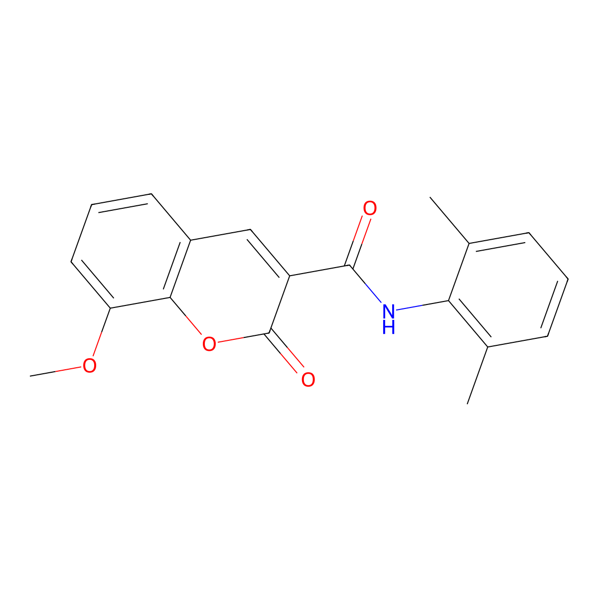 N-(2,6-dimethylphenyl)-8-methoxy-2-oxo-2H-chromene-3-carboxamide molecular structure, CAS 693253-53-1