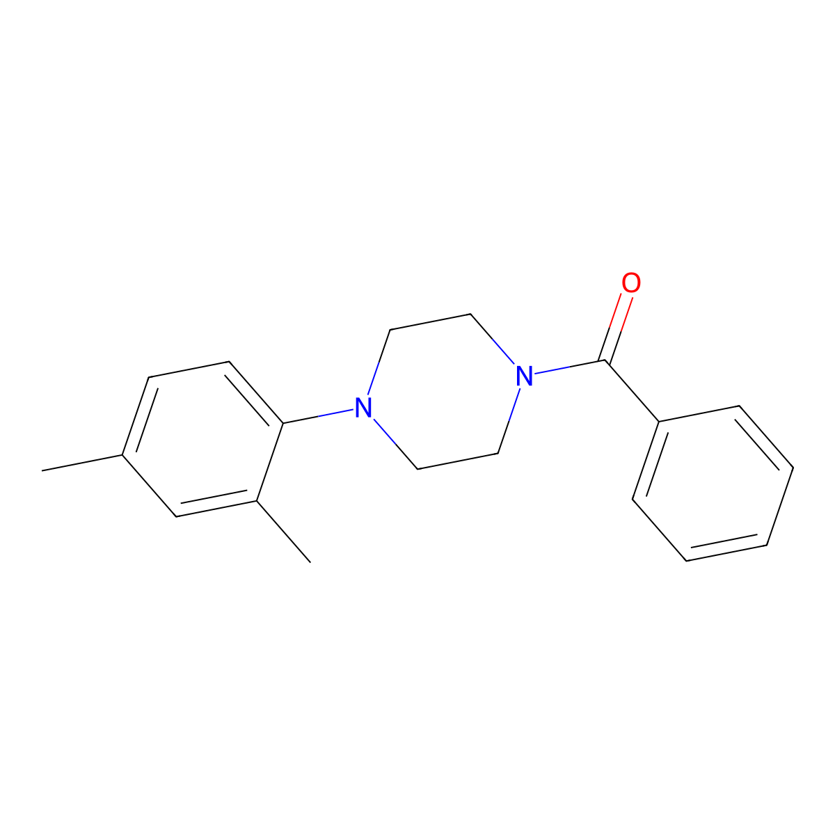 1-Benzoyl-4-(2,4-dimethylphenyl)piperazine molecular structure, CAS 693253-67-7