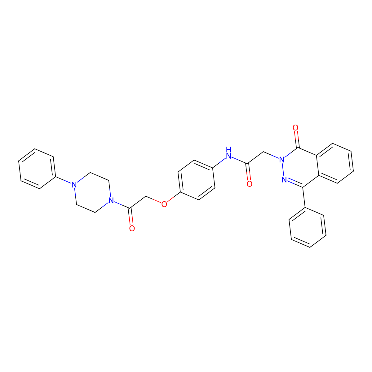 2-(1-oxo-4-phenylphthalazin-2-yl)-N-[4-[2-oxo-2-(4-phenylpiperazin-1-yl)ethoxy]phenyl]acetamide molecular structure, CAS 693253-73-5
