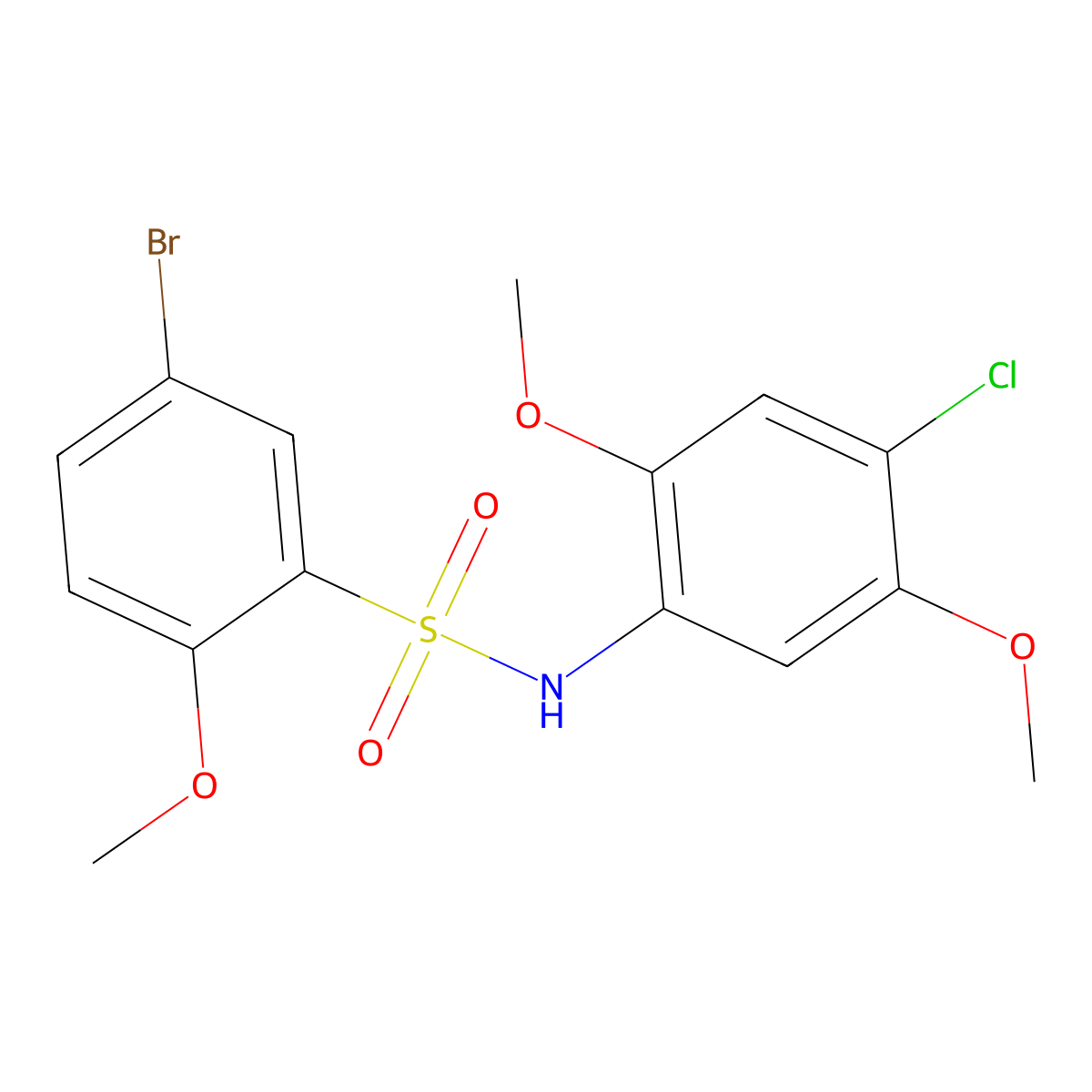 [(5-Bromo-2-methoxyphenyl)sulfonyl](4-chloro-2,5-dimethoxyphenyl)amine molecular structure, CAS 693254-03-4