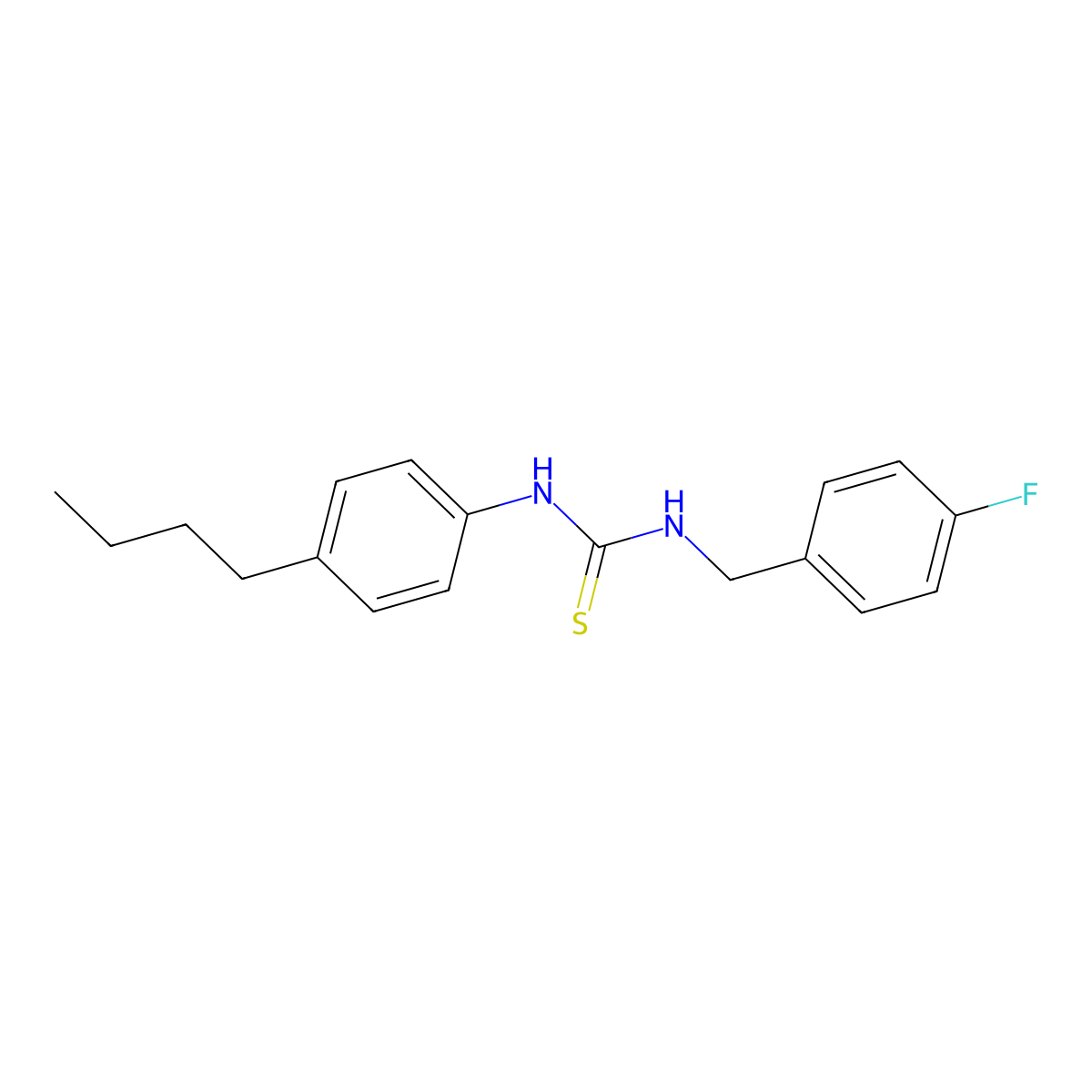 1-(4-Butylphenyl)-3-[(4-fluorophenyl)methyl]thiourea molecular structure, CAS 693254-20-5
