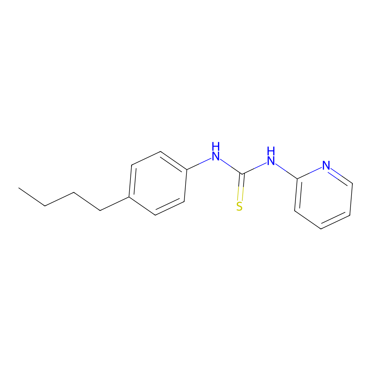1-(4-Butylphenyl)-3-pyridin-2-ylthiourea molecular structure, CAS 693254-40-9
