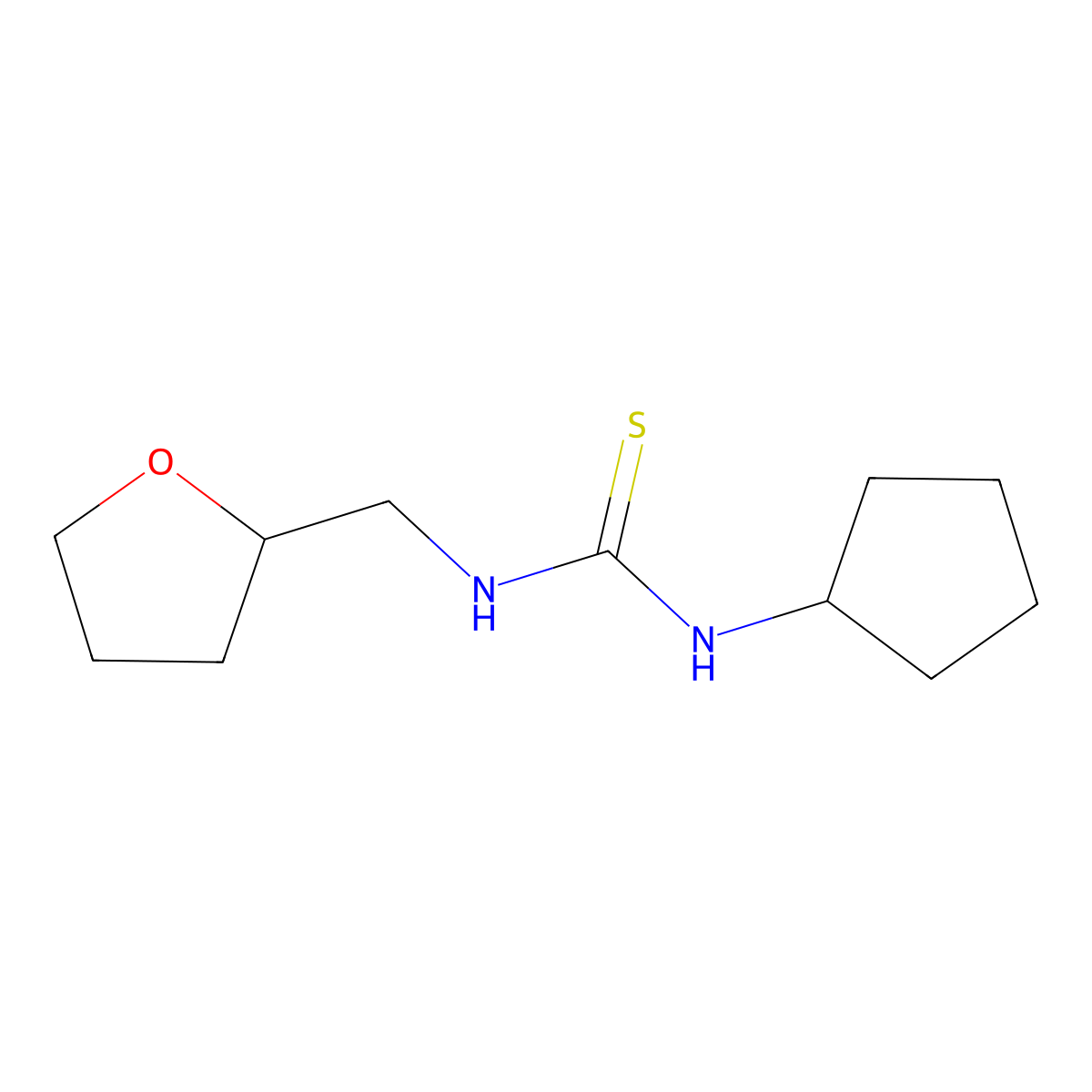 1-Cyclopentyl-3-(oxolan-2-ylmethyl)thiourea molecular structure, CAS 693254-44-3