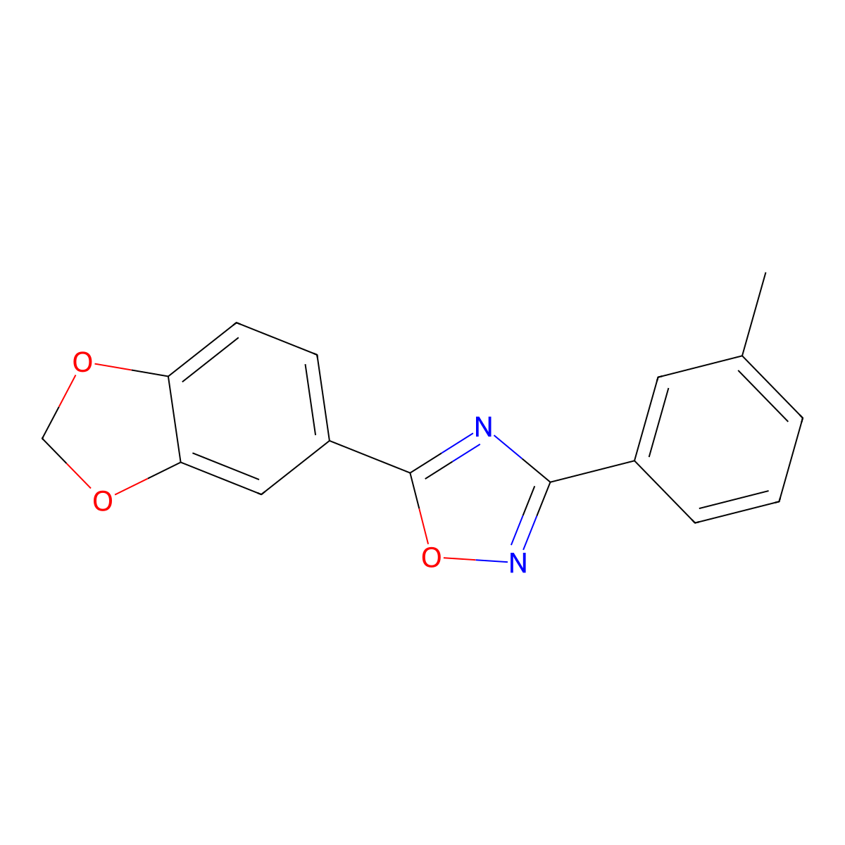 5-(1,3-Benzodioxol-5-yl)-3-(3-methylphenyl)-1,2,4-oxadiazole molecular structure, CAS 693254-48-7