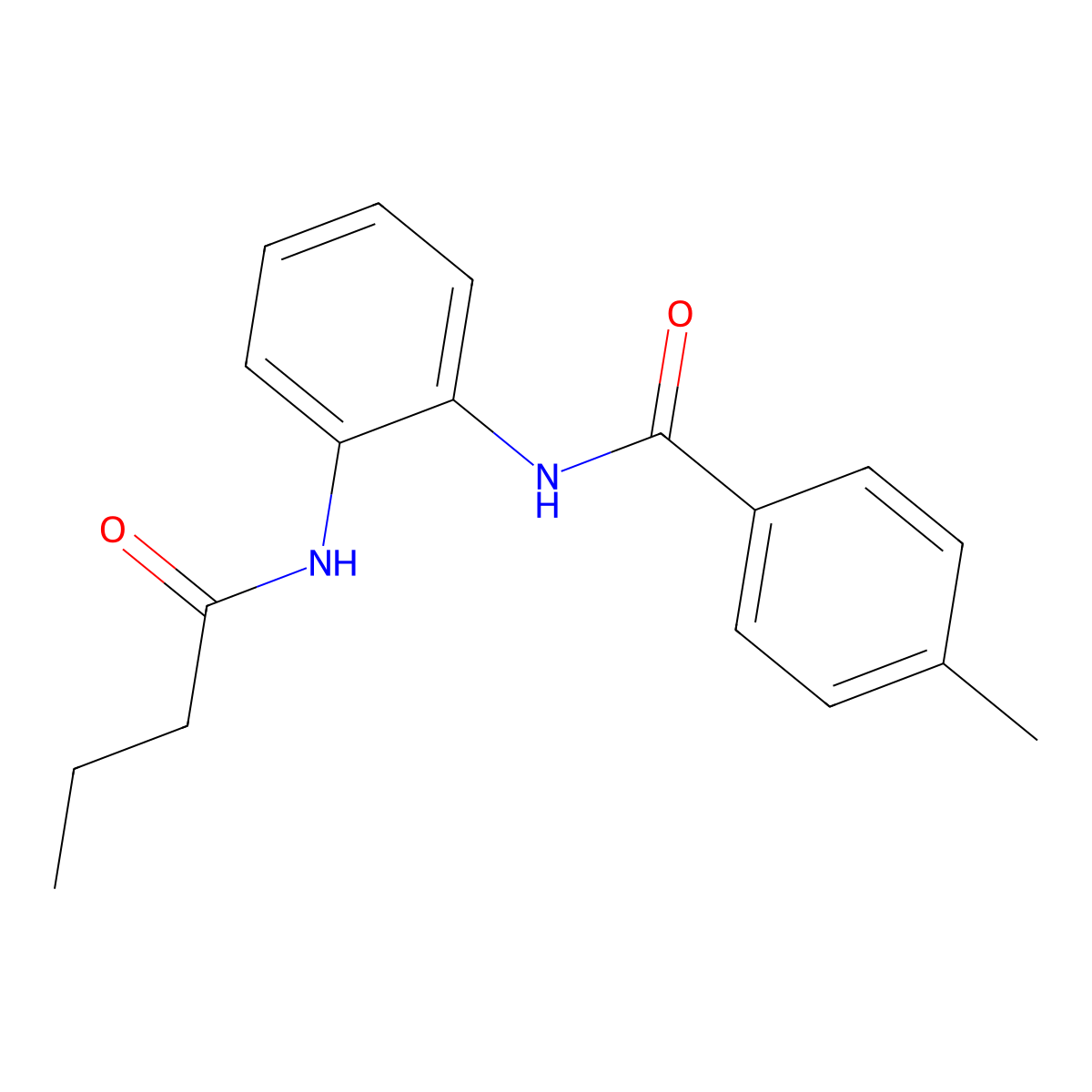 N-[2-(butanoylamino)phenyl]-4-methylbenzamide molecular structure, CAS 693254-71-6