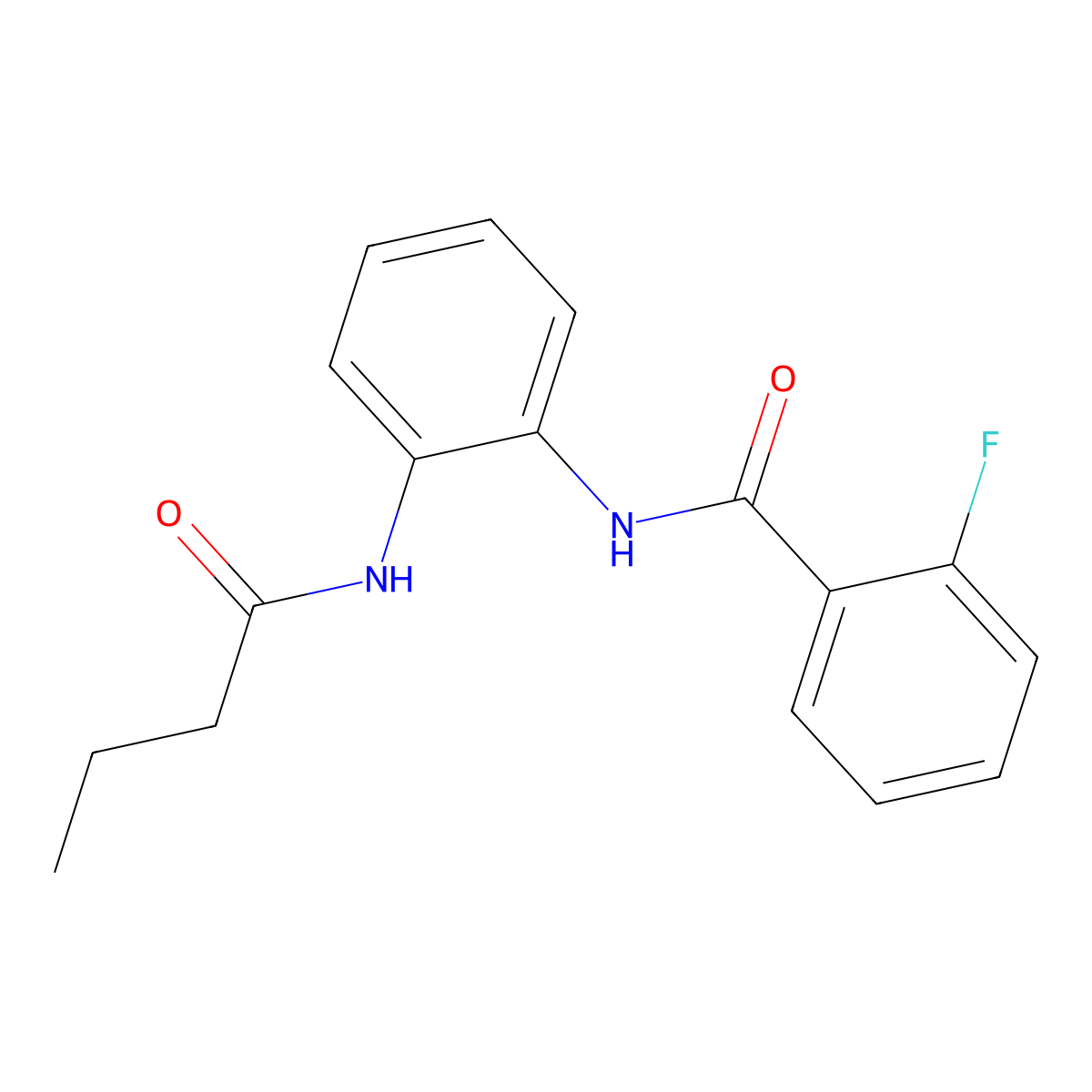 N-[2-(butanoylamino)phenyl]-2-fluorobenzamide molecular structure, CAS 693254-76-1