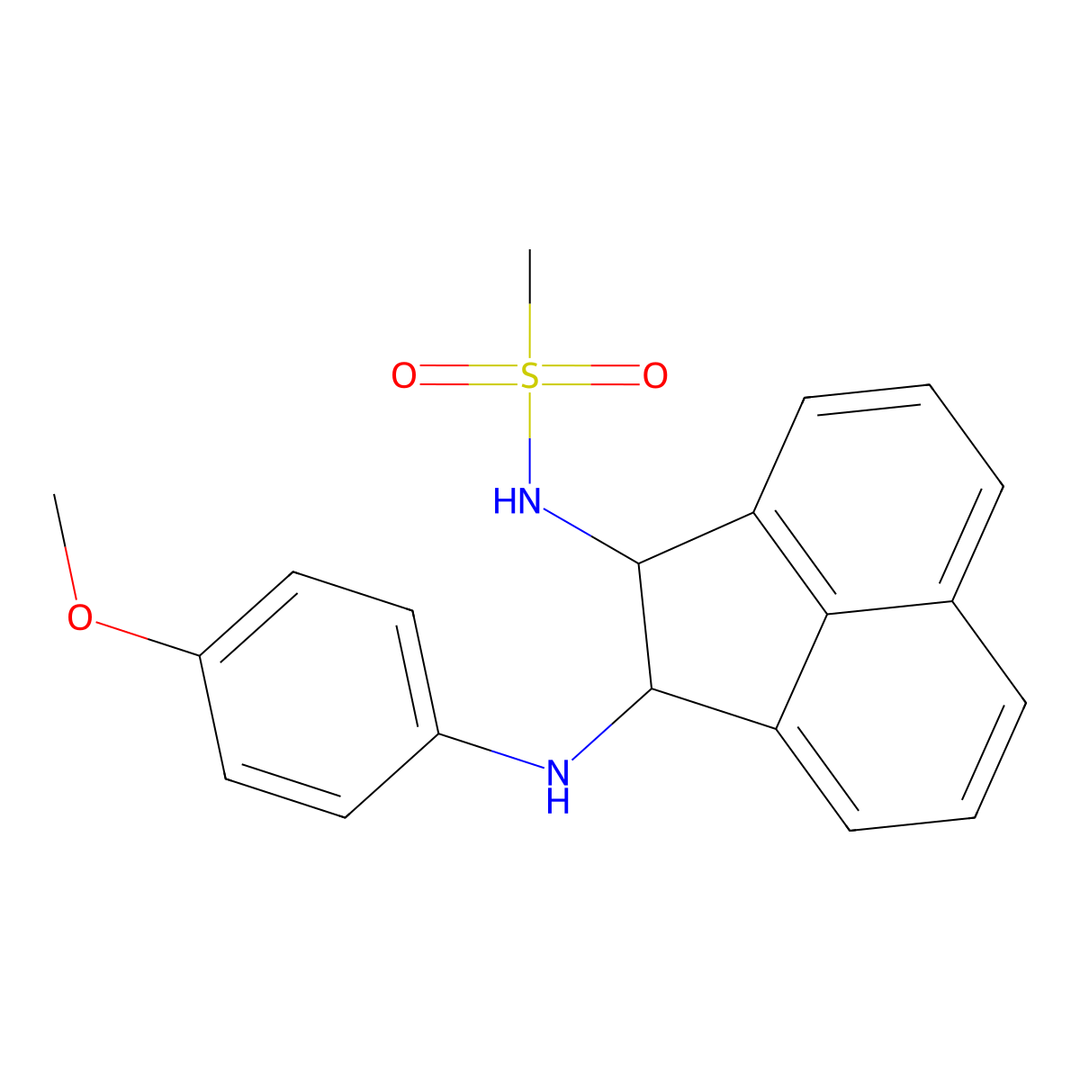 N-[2-(4-methoxyanilino)-1,2-dihydroacenaphthylen-1-yl]methanesulfonamide molecular structure, CAS 693254-92-1