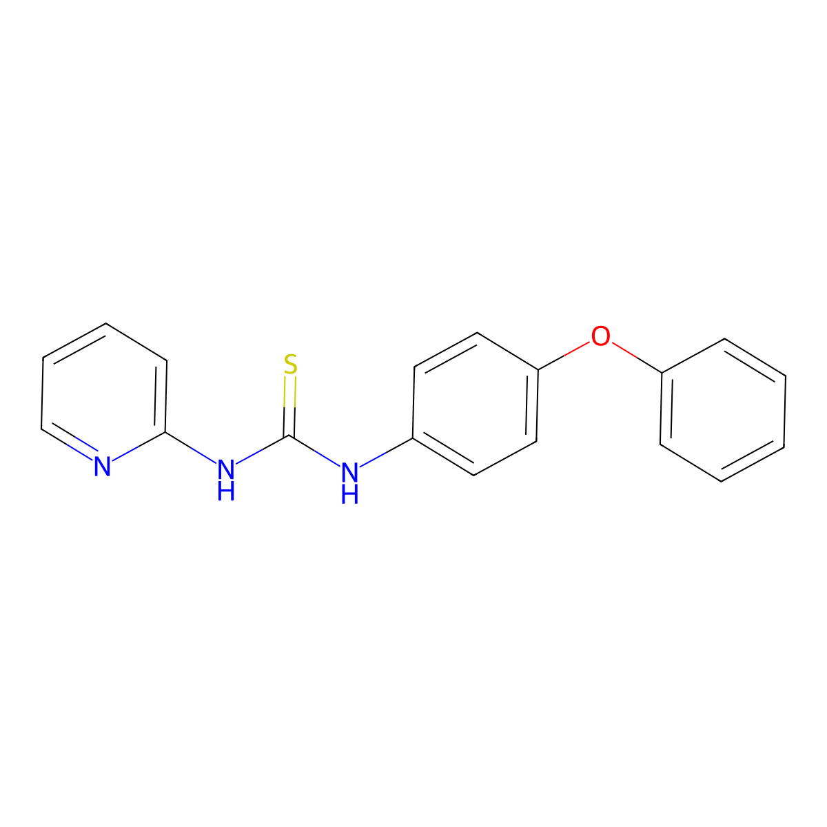 1-(4-Phenoxyphenyl)-3-pyridin-2-ylthiourea molecular structure, CAS 693254-94-3