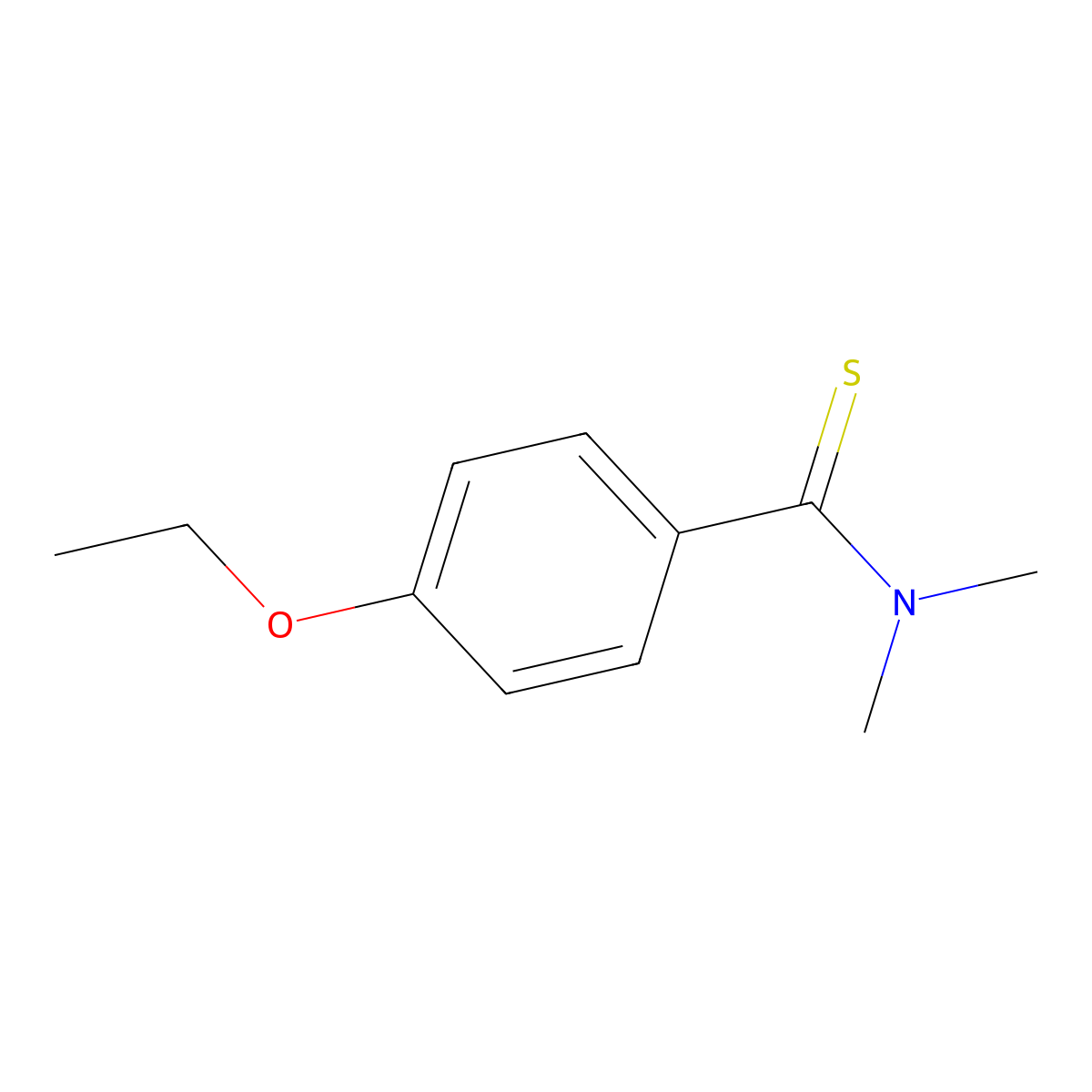 4-ethoxy-N,N-dimethylbenzenecarbothioamide molecular structure, CAS 693255-37-7