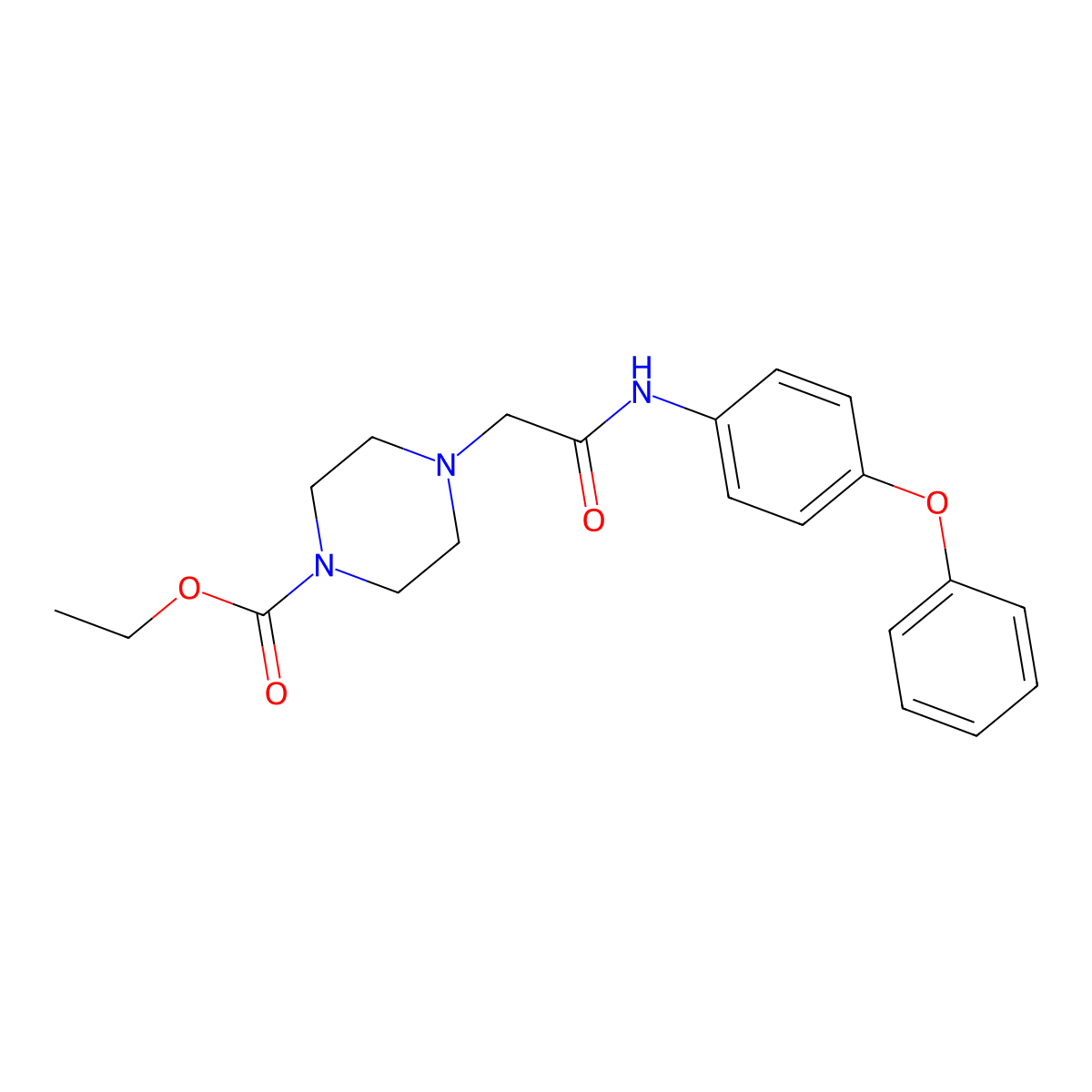 Ethyl 4-[2-oxo-2-(4-phenoxyanilino)ethyl]piperazine-1-carboxylate molecular structure, CAS 693255-51-5