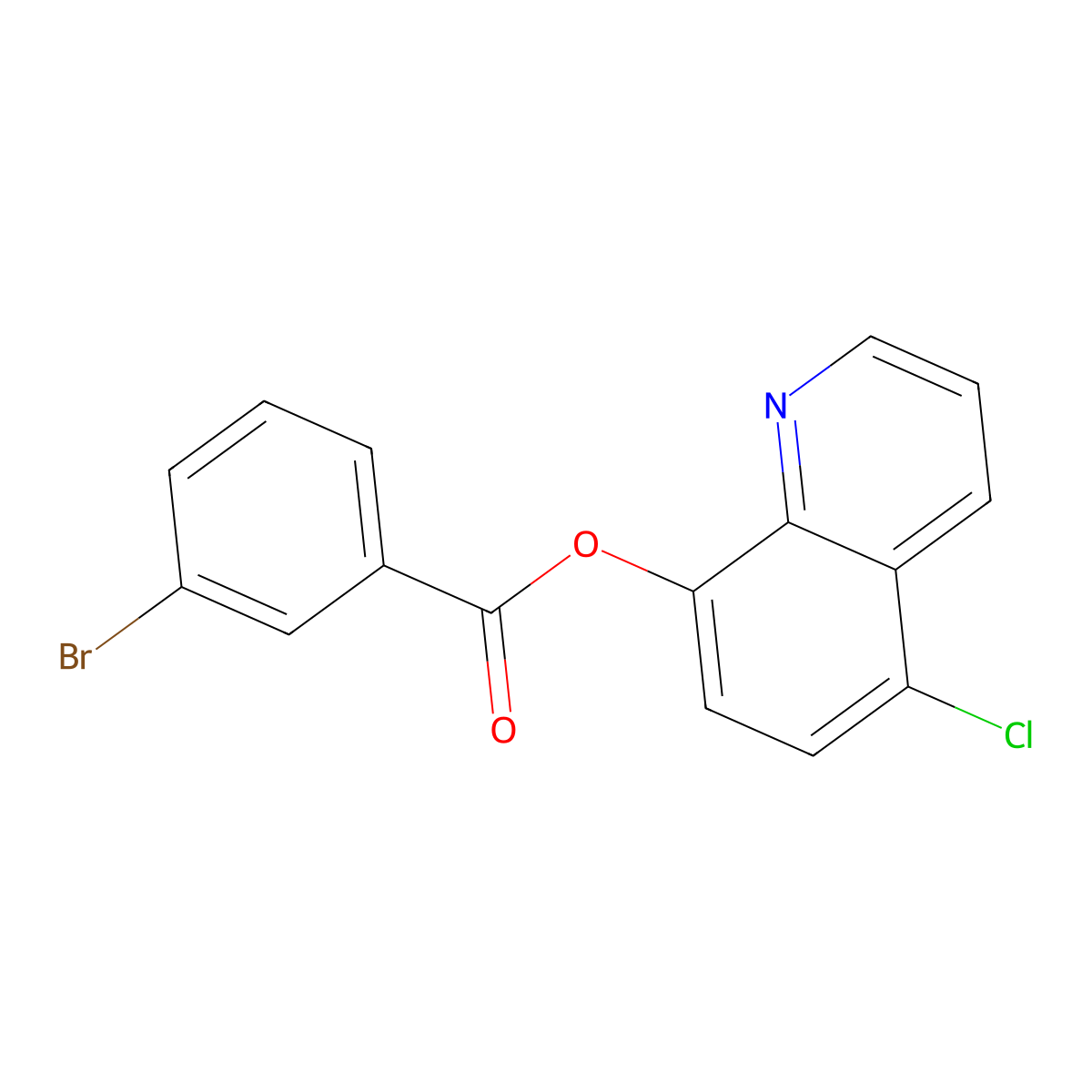 5-Chloro-8-quinolyl 3-bromobenzoate molecular structure, CAS 693255-60-6