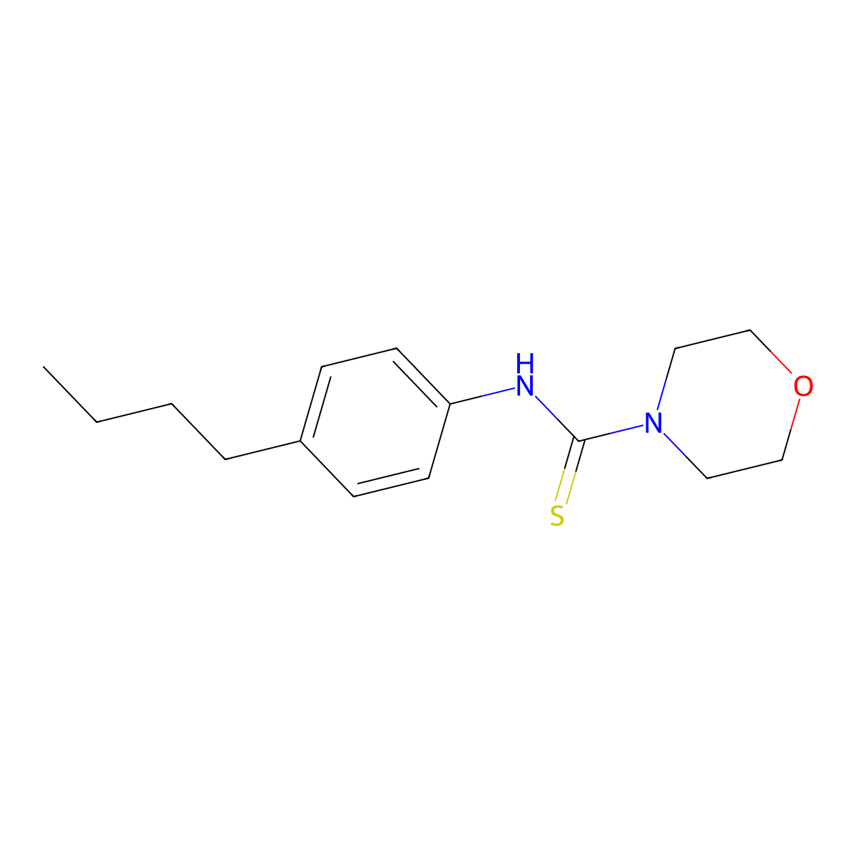 N-(4-butylphenyl)morpholine-4-carbothioamide molecular structure, CAS 693255-81-1
