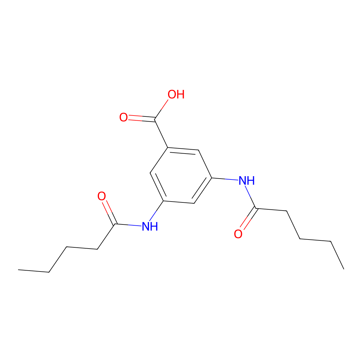 3,5-Bis(pentanoylamino)benzoic acid molecular structure, CAS 693255-91-3