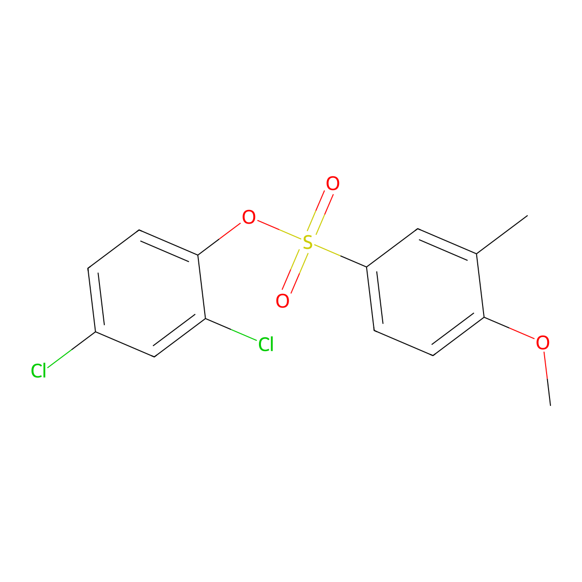 2,4-Dichlorophenyl 4-methoxy-3-methylbenzenesulfonate molecular structure, CAS 693256-00-7