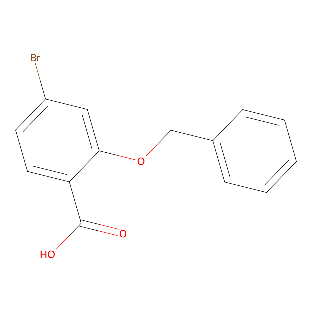 2-(Benzyloxy)-4-bromobenzoic acid molecular structure, CAS 693257-19-1