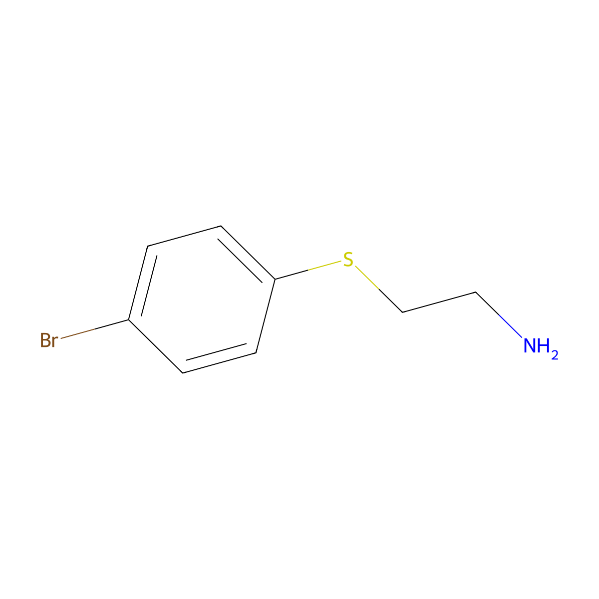 1-[(2-Aminoethyl)sulfanyl]-4-bromobenzene molecular structure, CAS 69326-62-1