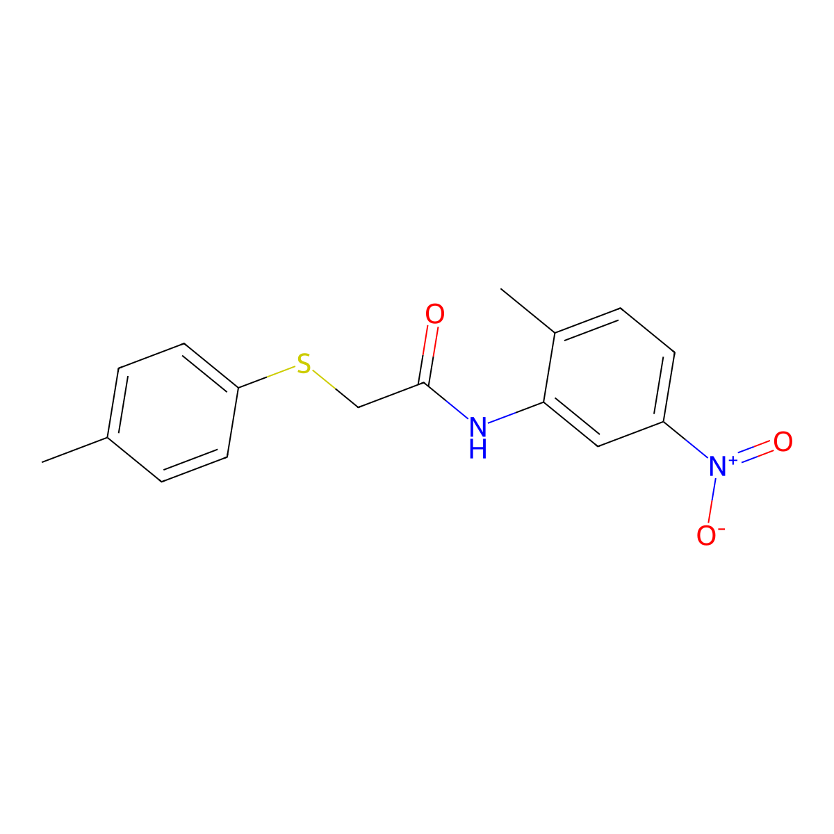 N-(2-methyl-5-nitrophenyl)-2-[(4-methylphenyl)thio]acetamide molecular structure, CAS 693264-45-8
