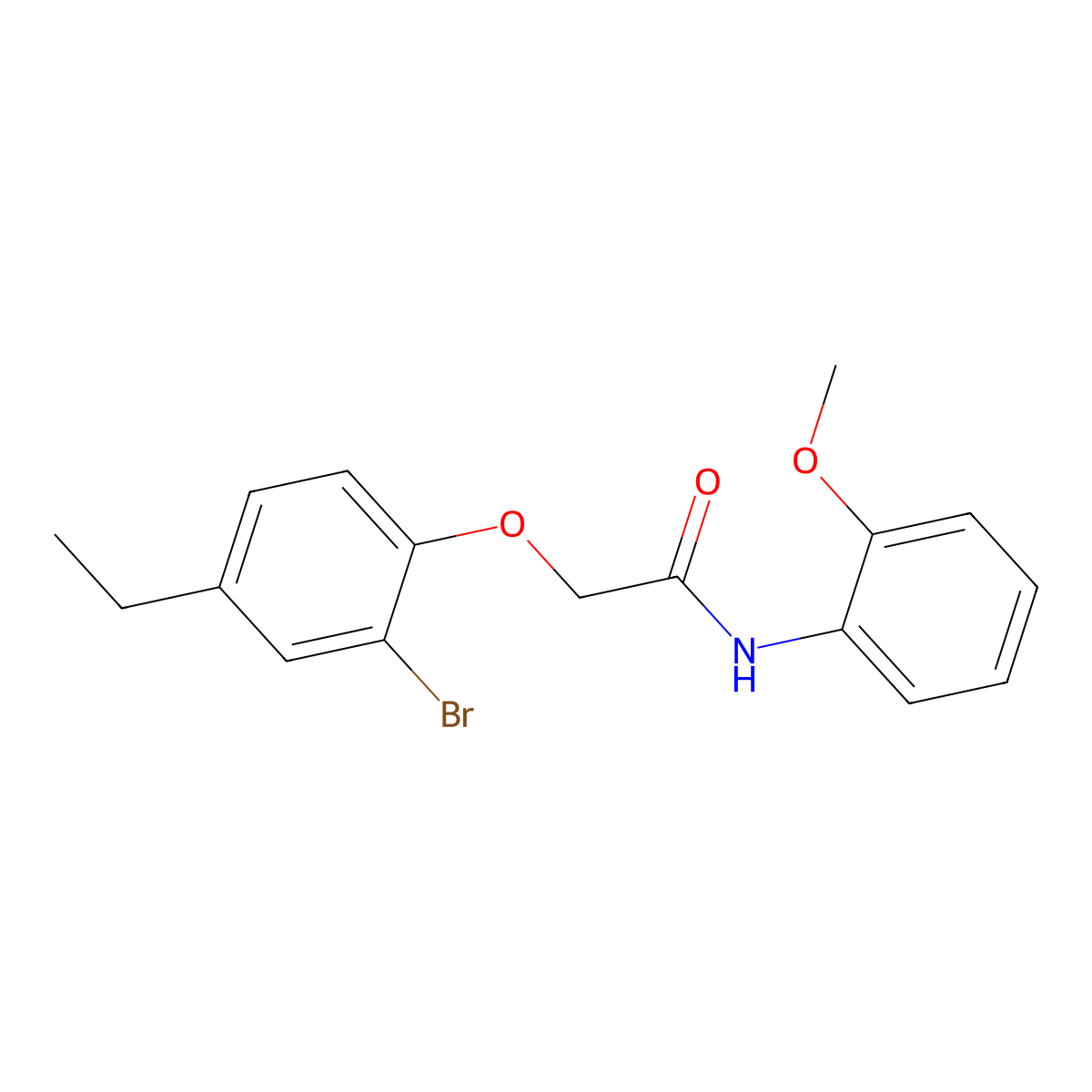 2-(2-bromo-4-ethylphenoxy)-N-(2-methoxyphenyl)acetamide molecular structure, CAS 693265-11-1