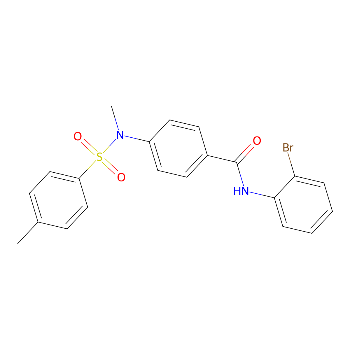 N-(2-bromophenyl)-4-[methyl-(4-methylphenyl)sulfonylamino]benzamide molecular structure, CAS 693265-46-2