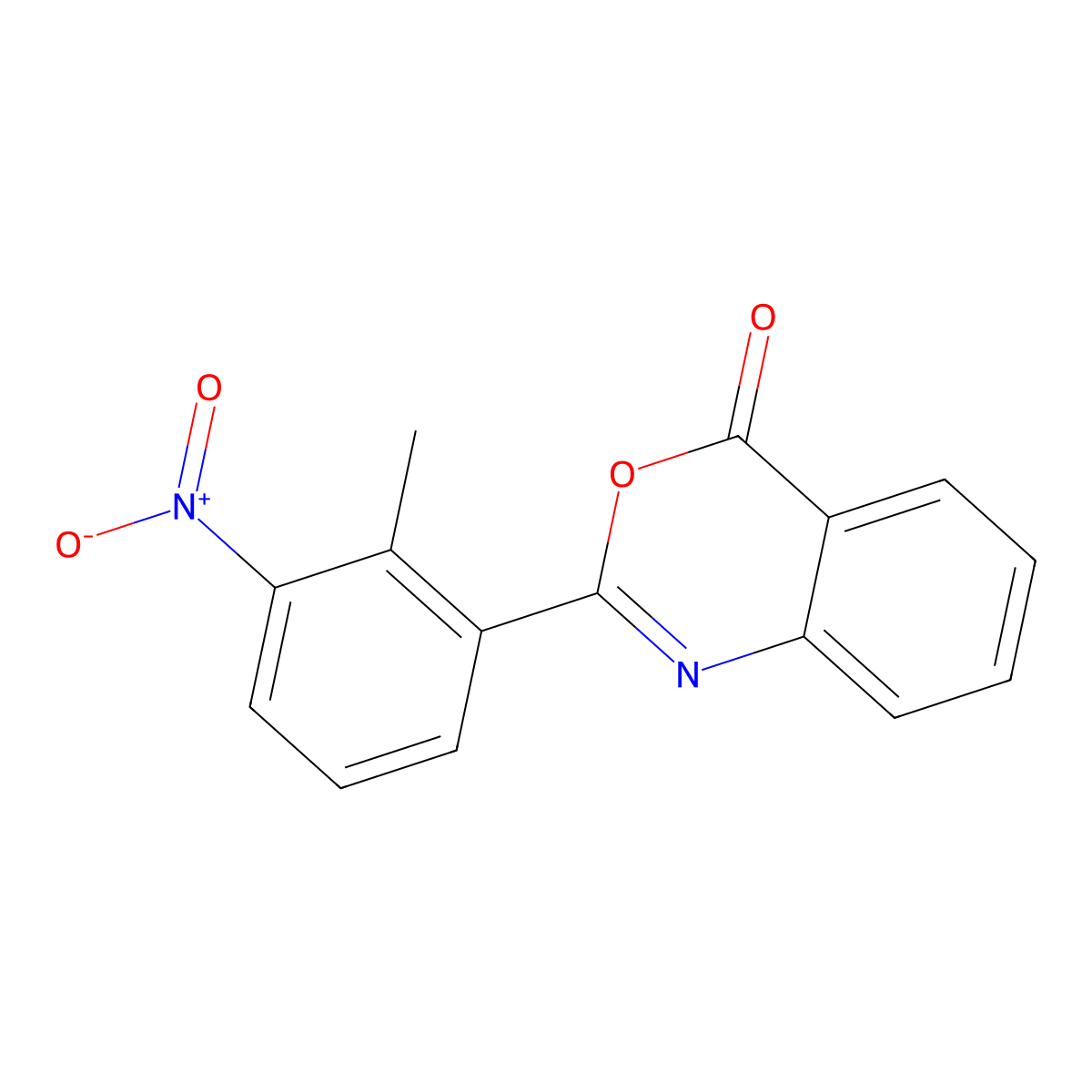 2-(2-methyl-3-nitrophenyl)-4H-3,1-benzoxazin-4-one molecular structure, CAS 693265-98-4