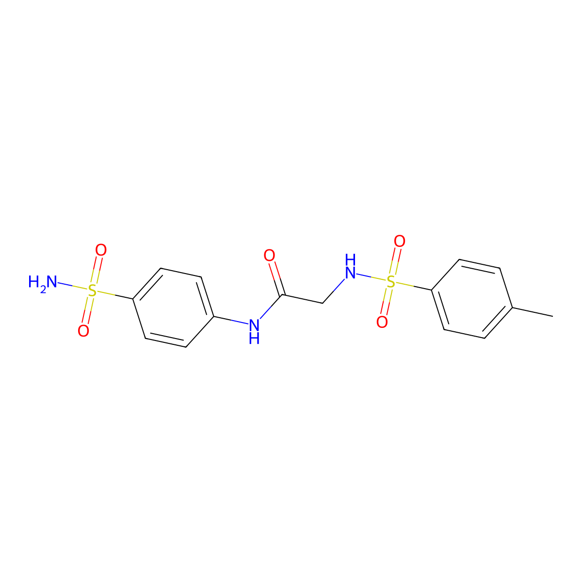 2-[(4-methylphenyl)sulfonylamino]-N-(4-sulfamoylphenyl)acetamide molecular structure, CAS 693266-28-3