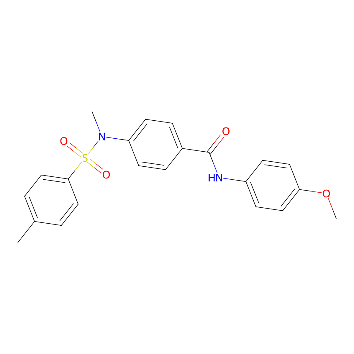 N-(4-methoxyphenyl)-4-[methyl-(4-methylphenyl)sulfonylamino]benzamide molecular structure, CAS 693266-81-8