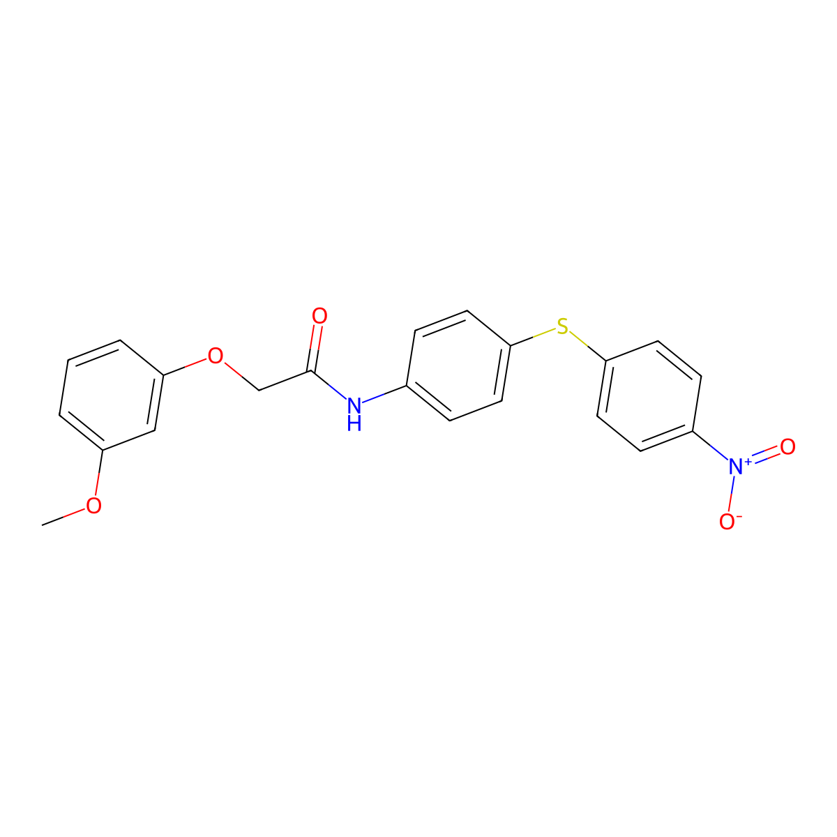 2-(3-methoxyphenoxy)-N-[4-(4-nitrophenyl)sulfanylphenyl]acetamide molecular structure, CAS 693267-54-8